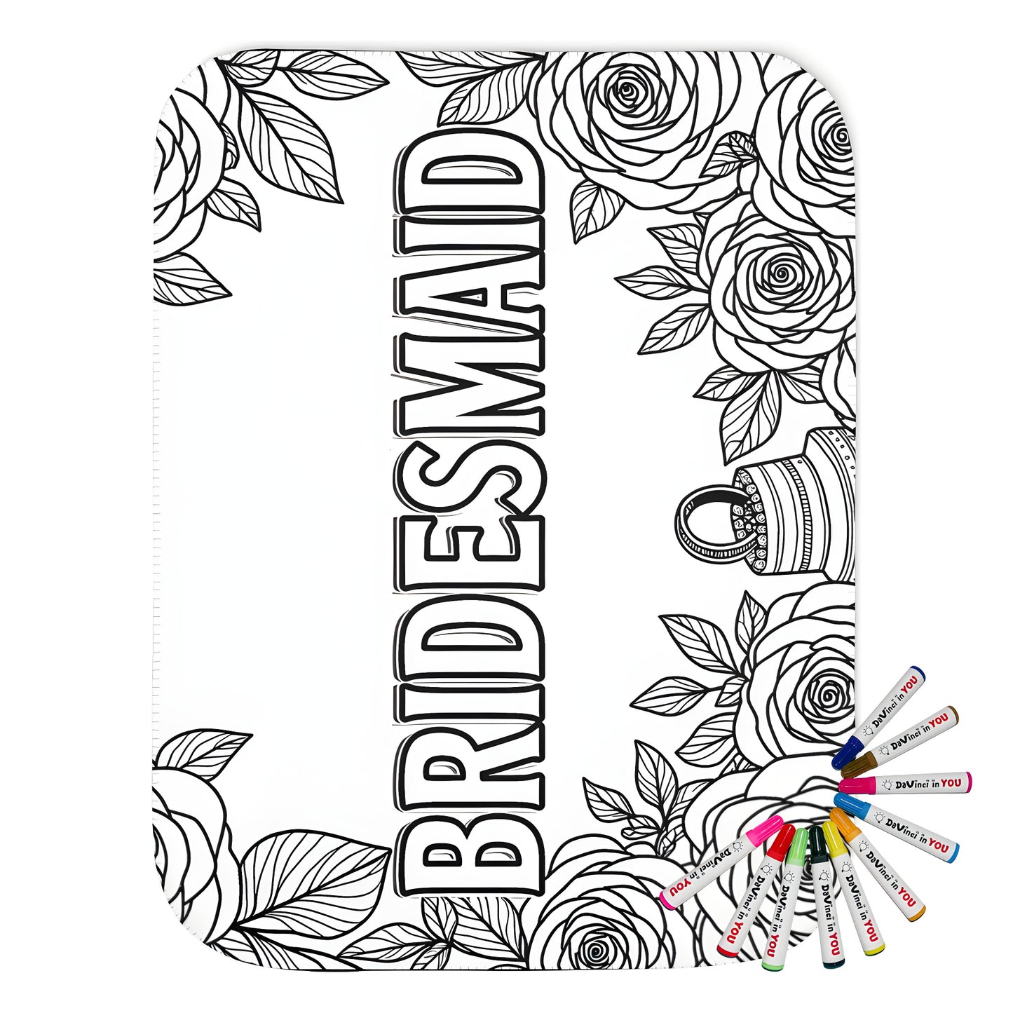 Bridal Attendant, Flower Girl's Favorite, Wedding Party Member, Maid of Honor Inspired Colorful Blanket