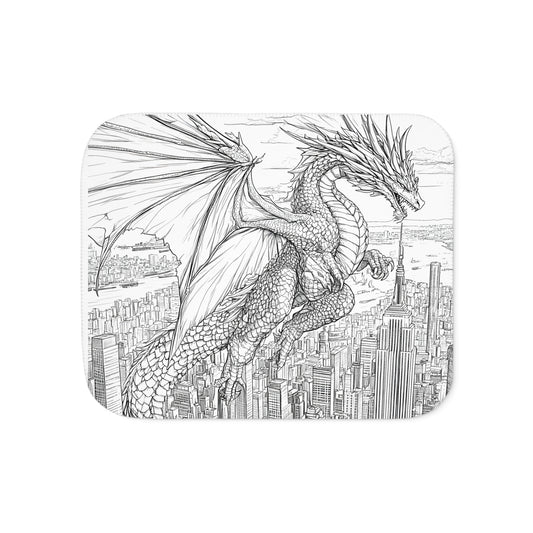 Blanket Coloring Kit with 10 Fabric Markers - Dragon