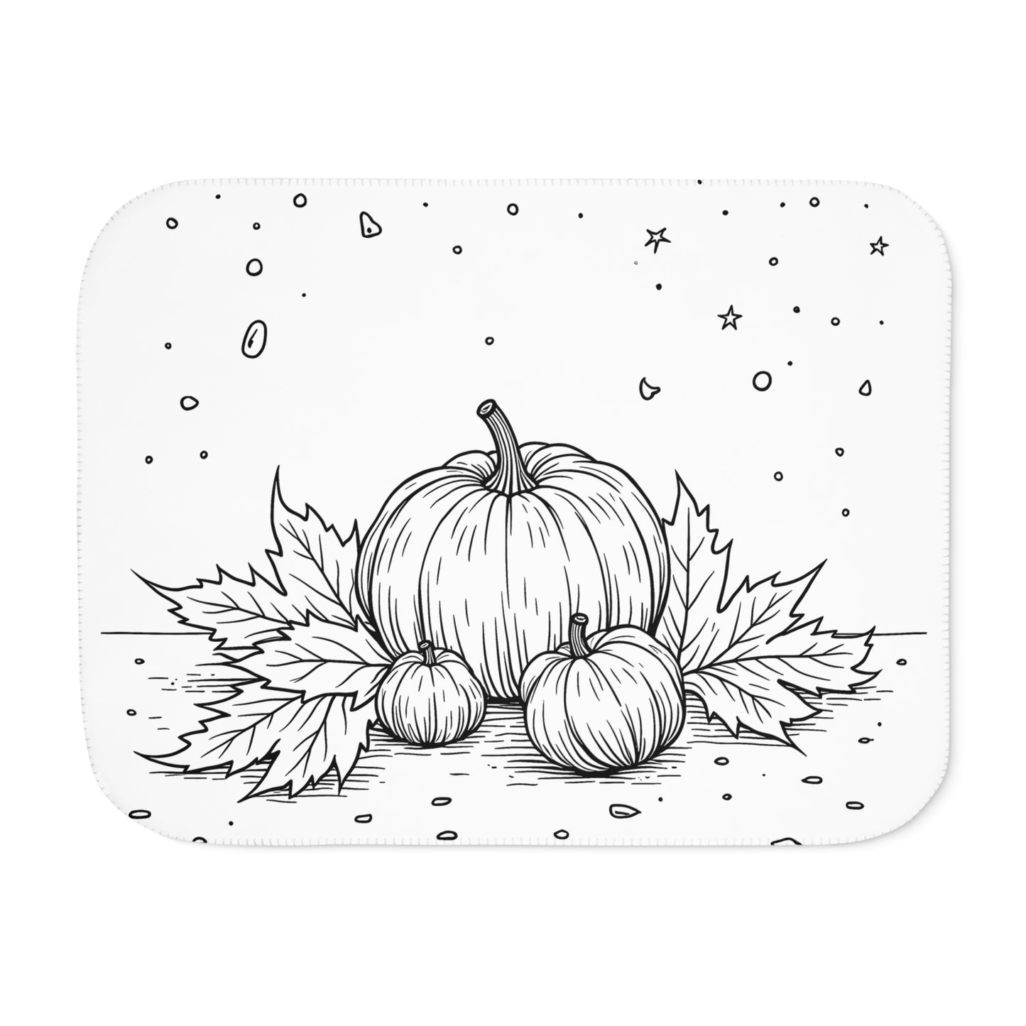 Blanket Coloring Kit with 10 Fabric Markers - Pumpkins