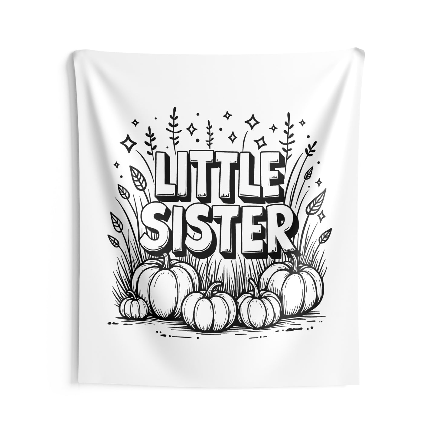 Indoor Wall Tapestries Coloring Kit with 10 Fabric Markers - Sister