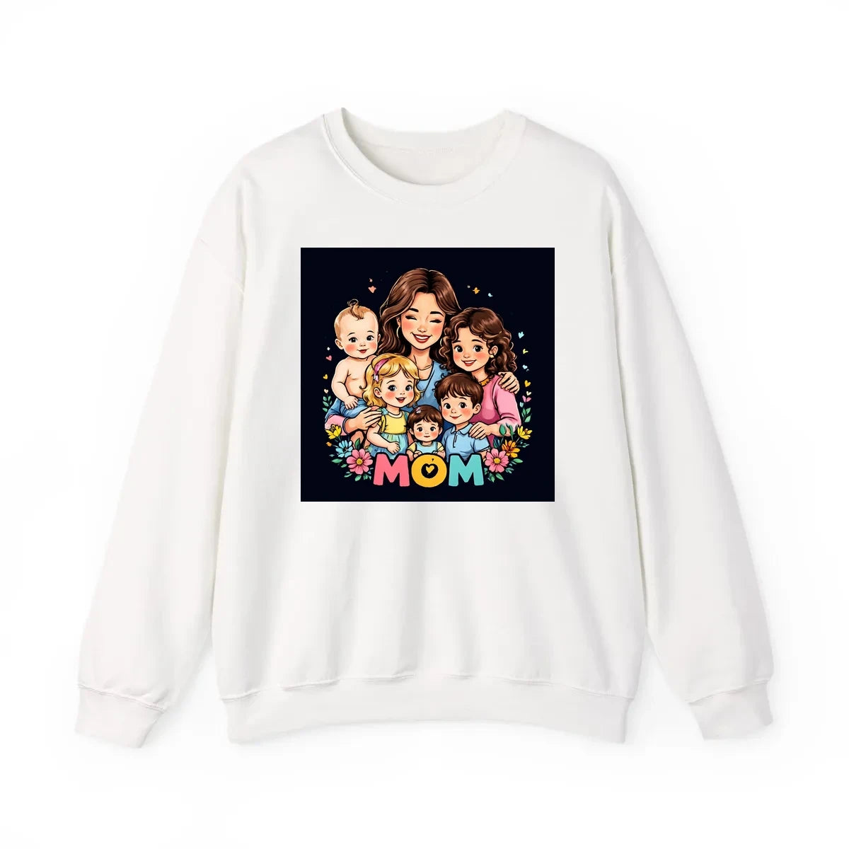 Custom Adult Crewneck Sweatshirt Colorful Design with Fabric Markers