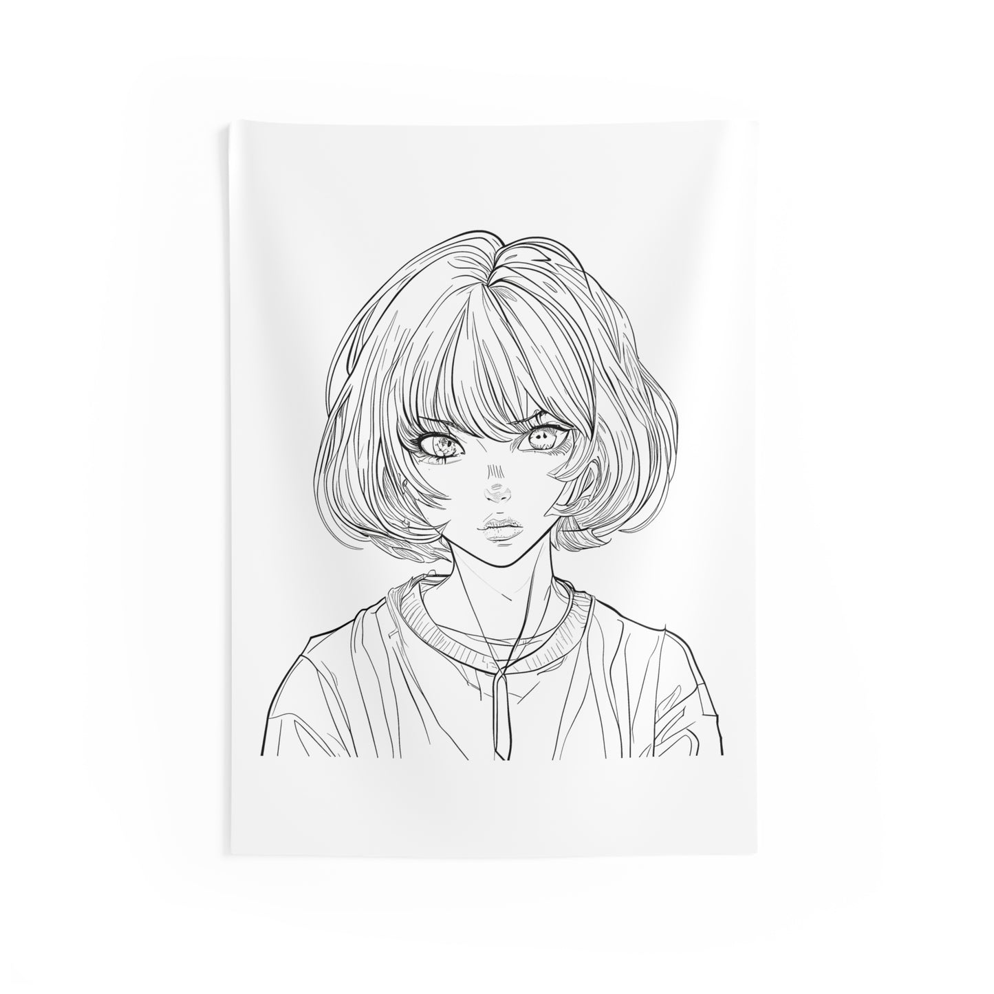 Indoor Wall Tapestries Coloring Kit with 10 Fabric Markers - Anime Character