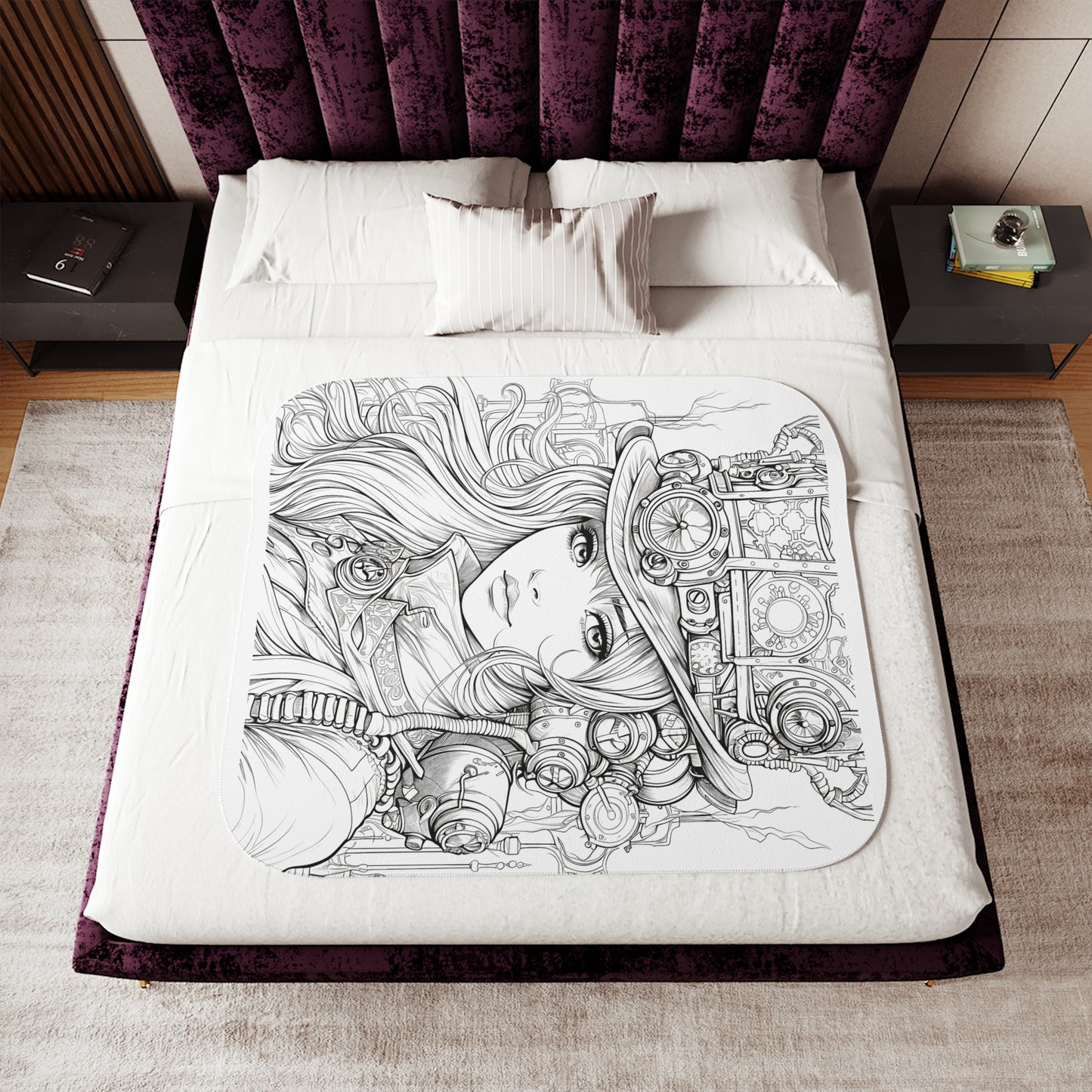 Blanket Coloring Kit with 10 Fabric Markers - Steampunk