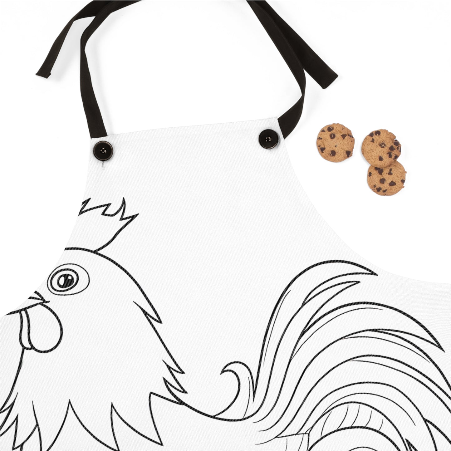 Apron Coloring Kit with 10 Fabric Markers - Rooster