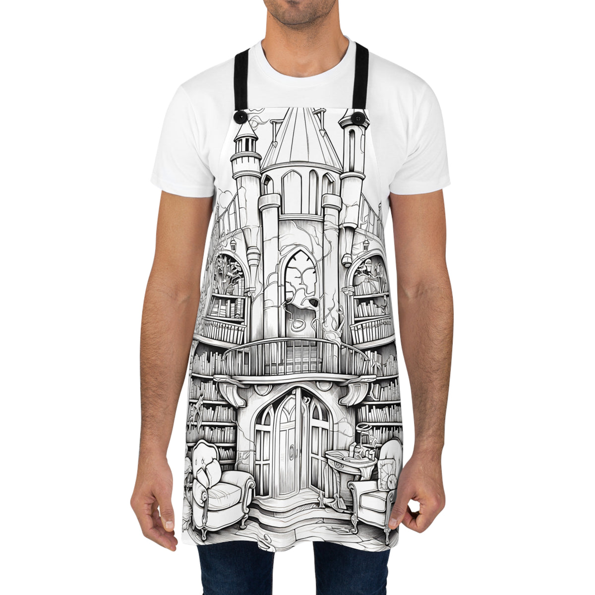 Castle Apron Fantasical Library Castle Apron Coloring – Davinci in You