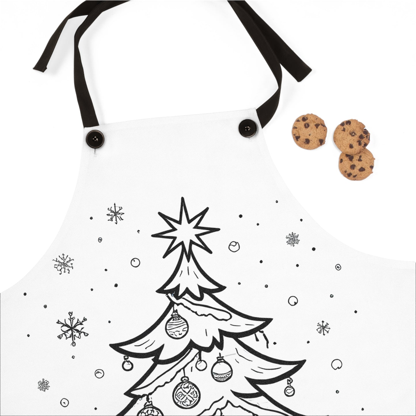 Apron Coloring Kit with 10 Fabric Markers - Christmas Tree