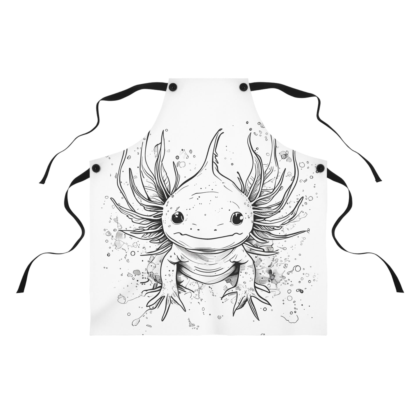 Apron Coloring Kit with 10 Fabric Markers - Axolotl