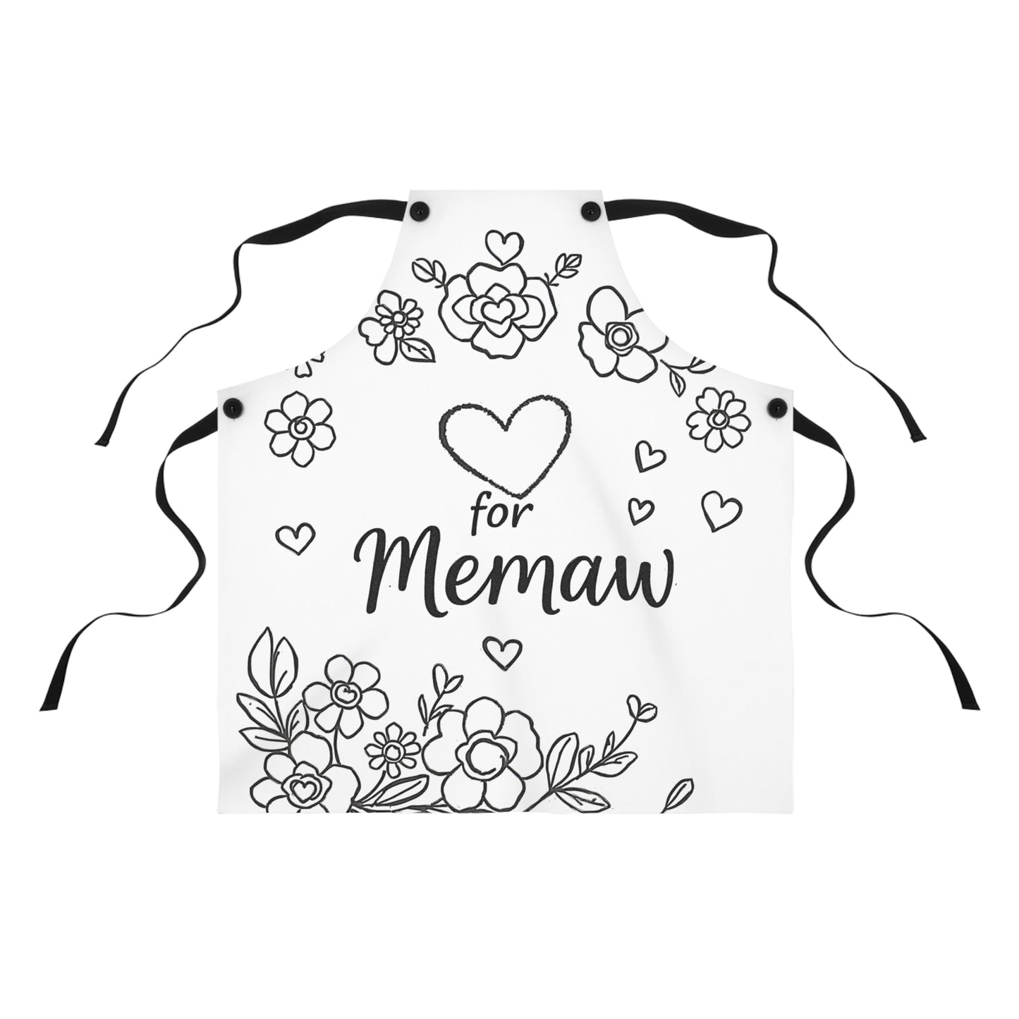 Apron Coloring Kit with 10 Fabric Markers - Gift for Grandma