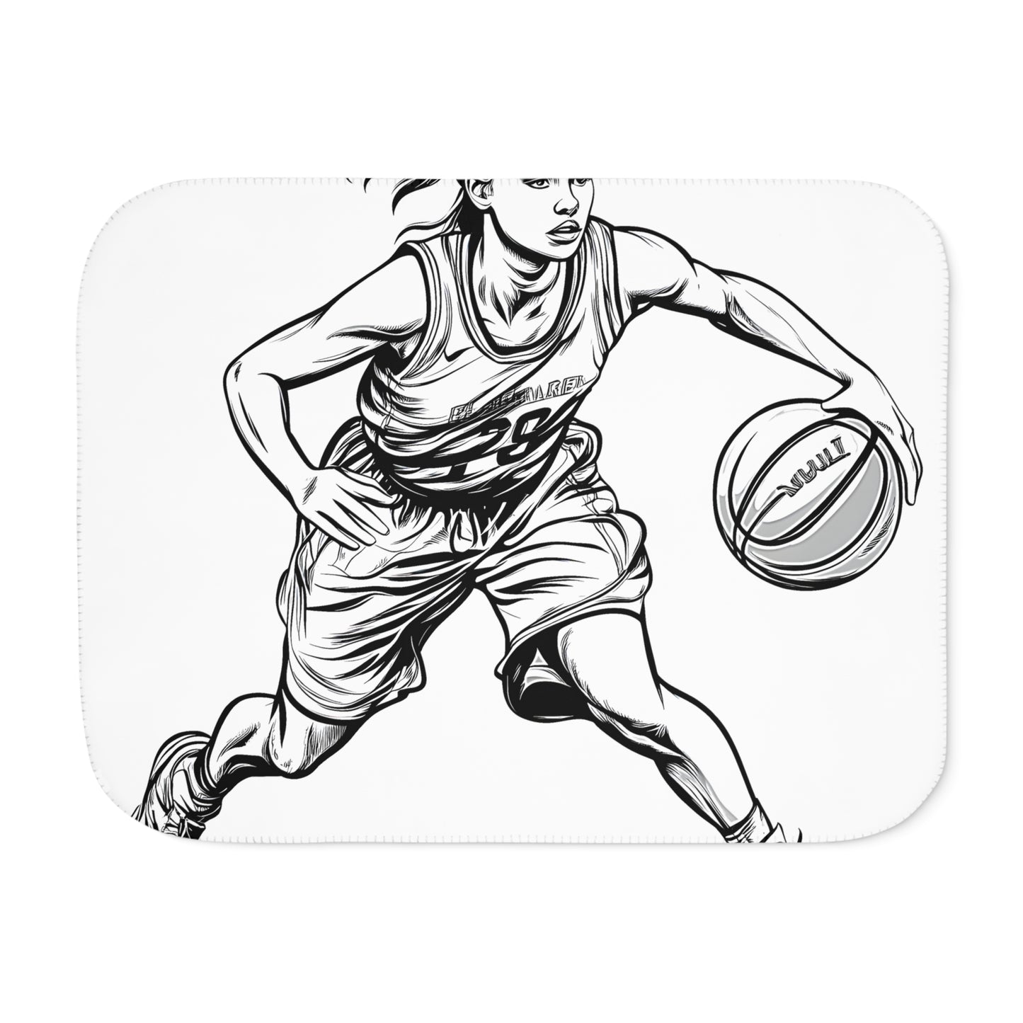 Blanket Coloring Kit with 10 Fabric Markers - Basketball