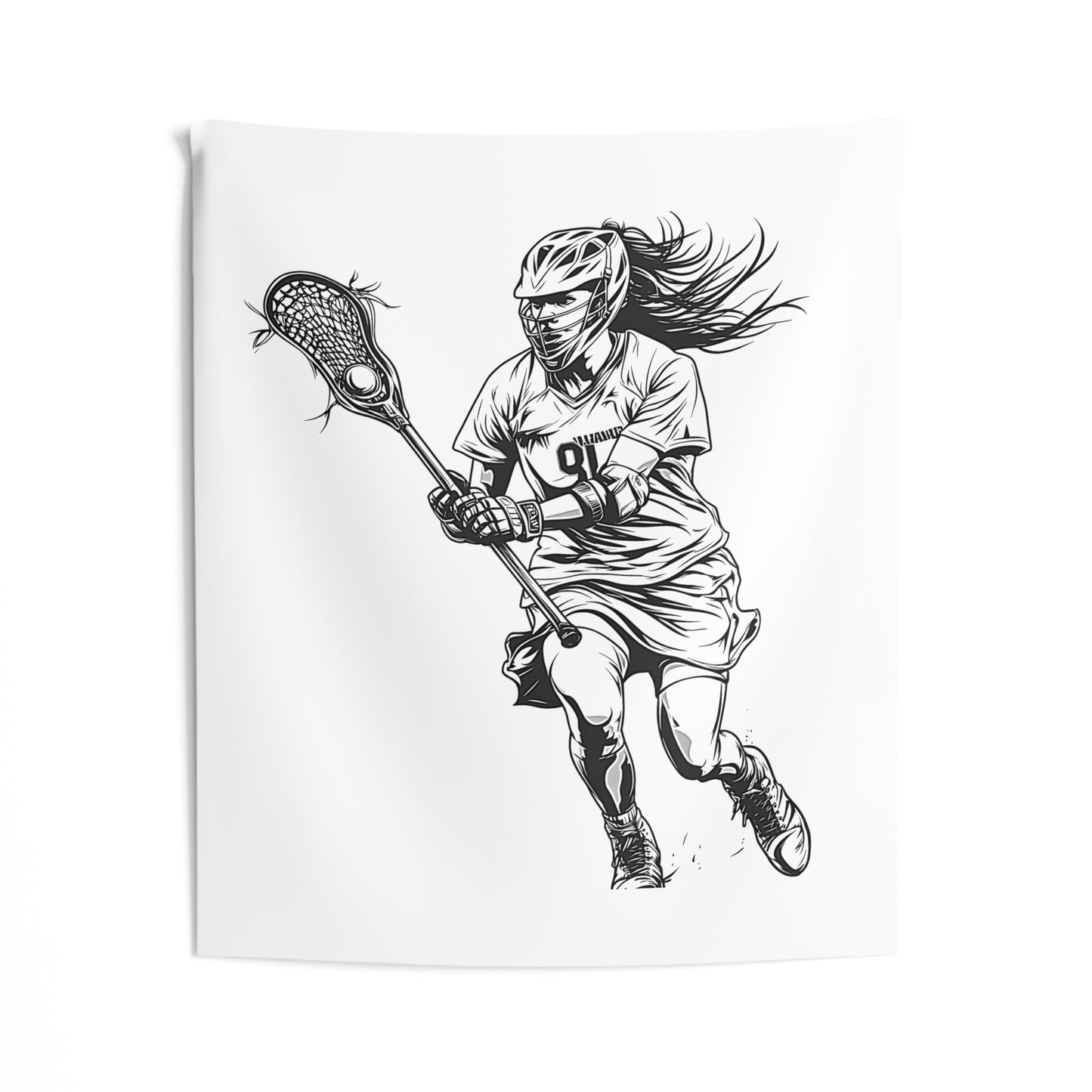 Indoor Wall Tapestries Coloring Kit with 10 Fabric Markers - Lacrosse