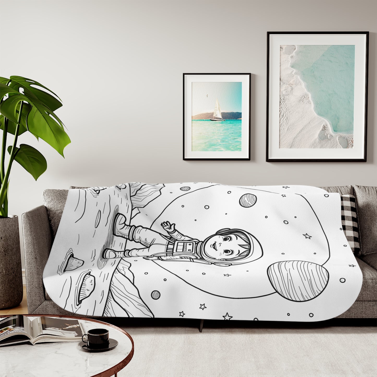 Blanket Coloring Kit with 10 Fabric Markers - Astronaut