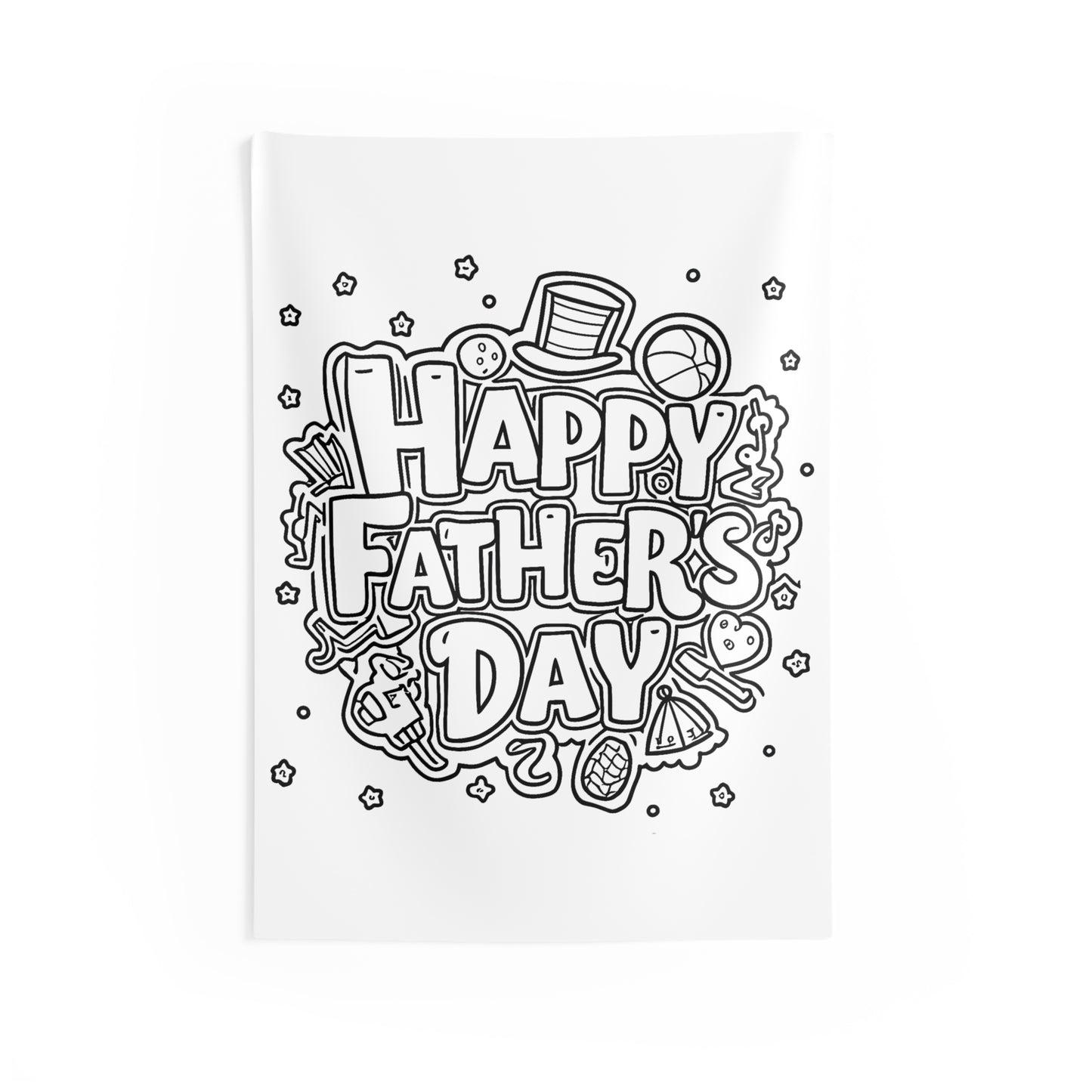 Indoor Wall Tapestries Coloring Kit with 10 Fabric Markers - Father's Day