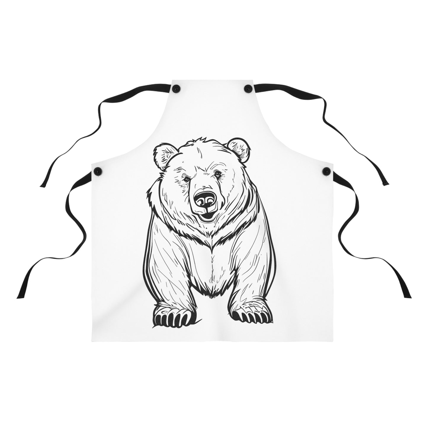 Apron Coloring Kit with 10 Fabric Markers - Grizzly Bear