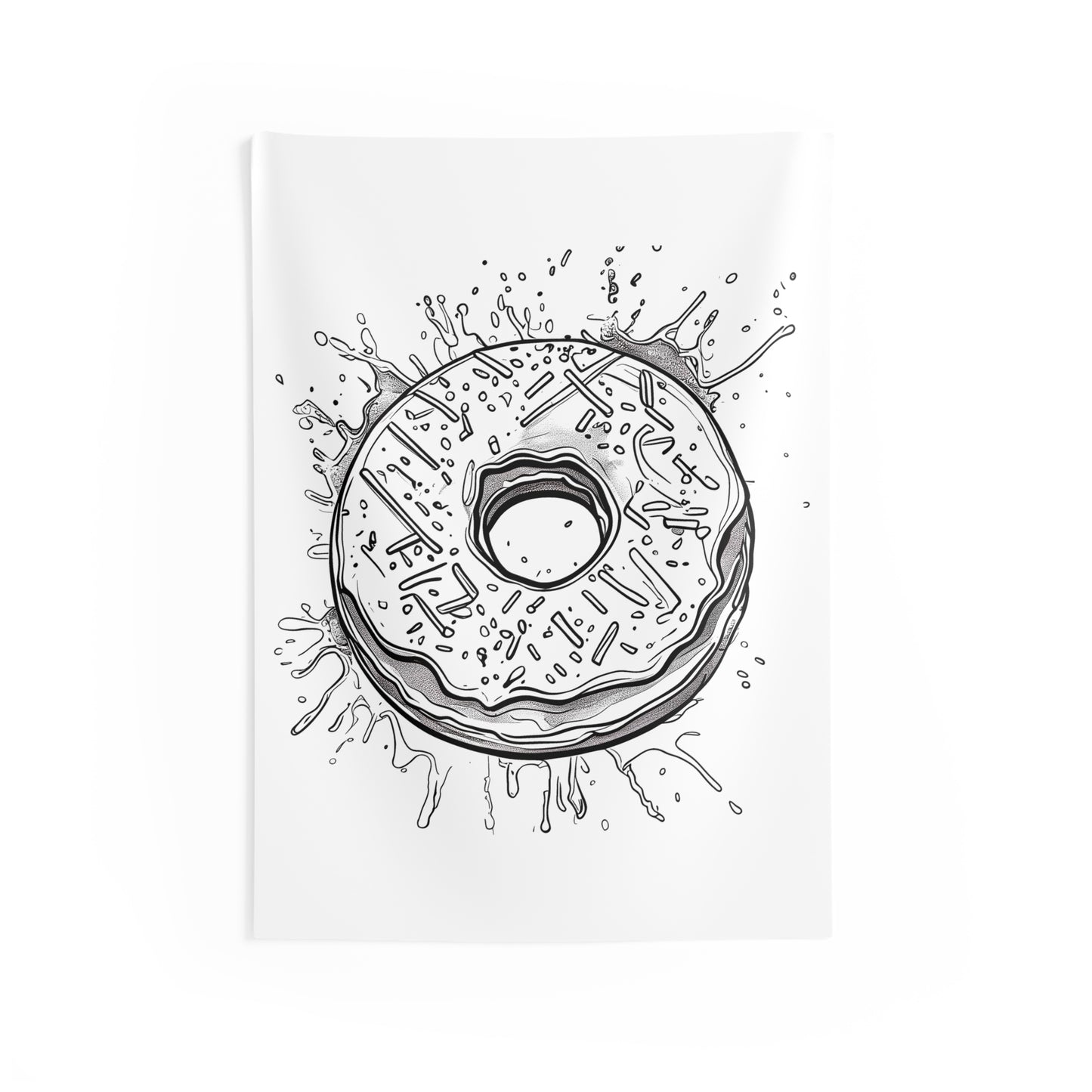 Indoor Wall Tapestries Coloring Kit with 10 Fabric Markers - Donut