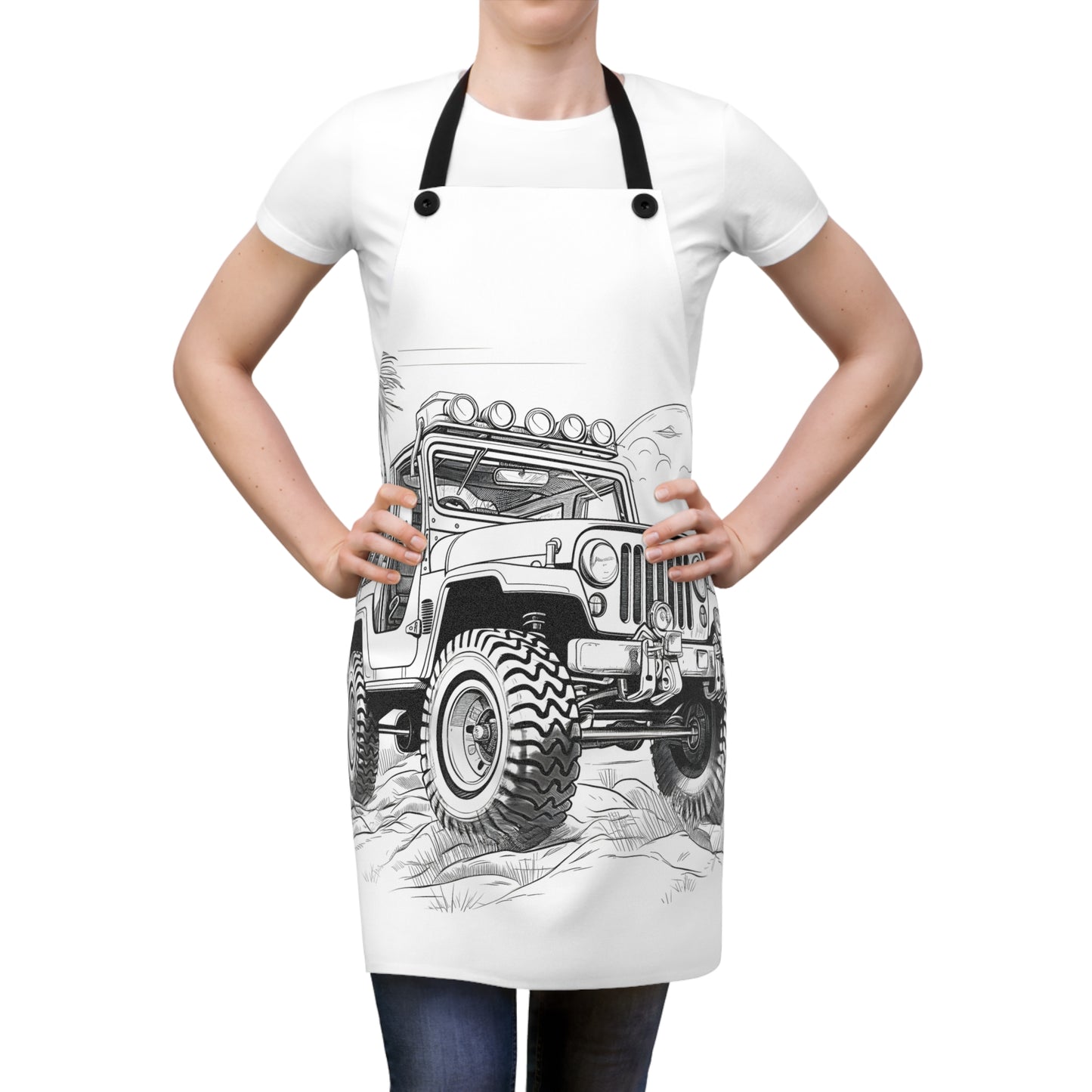 Apron Coloring Kit with 10 Fabric Markers - Jeep