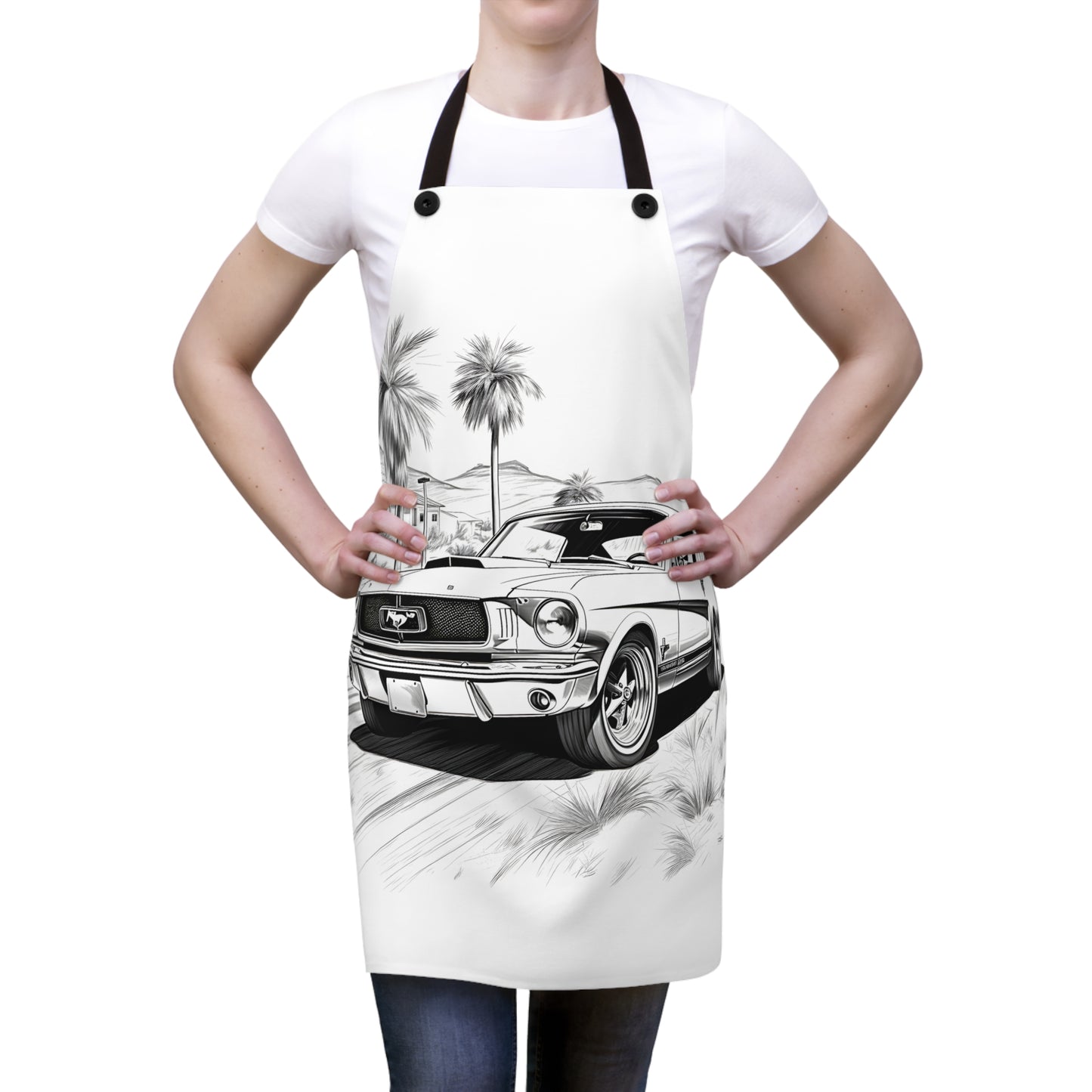 Apron Coloring Kit with 10 Fabric Markers - Classic Cars