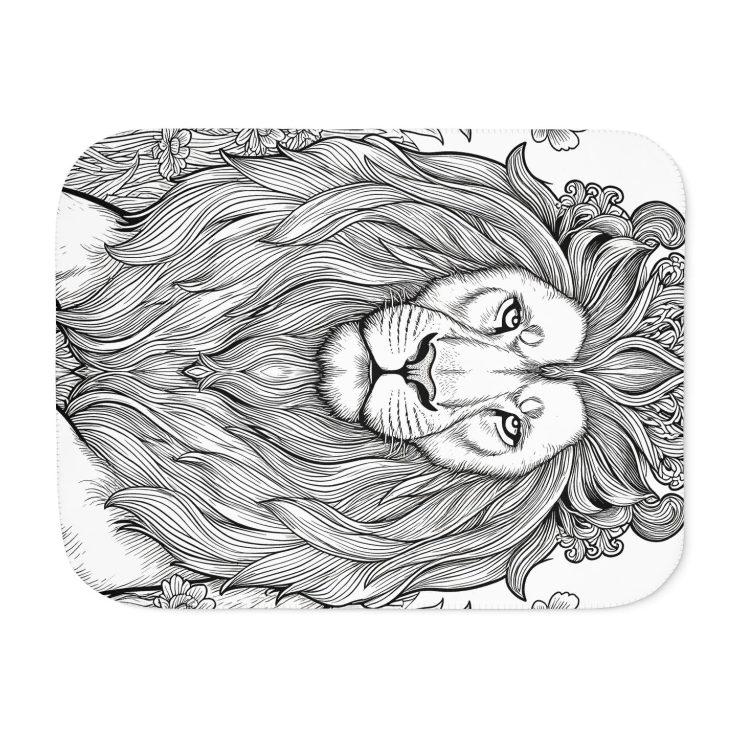 Blanket Coloring Kit with 10 Fabric Markers - Majestic Lion