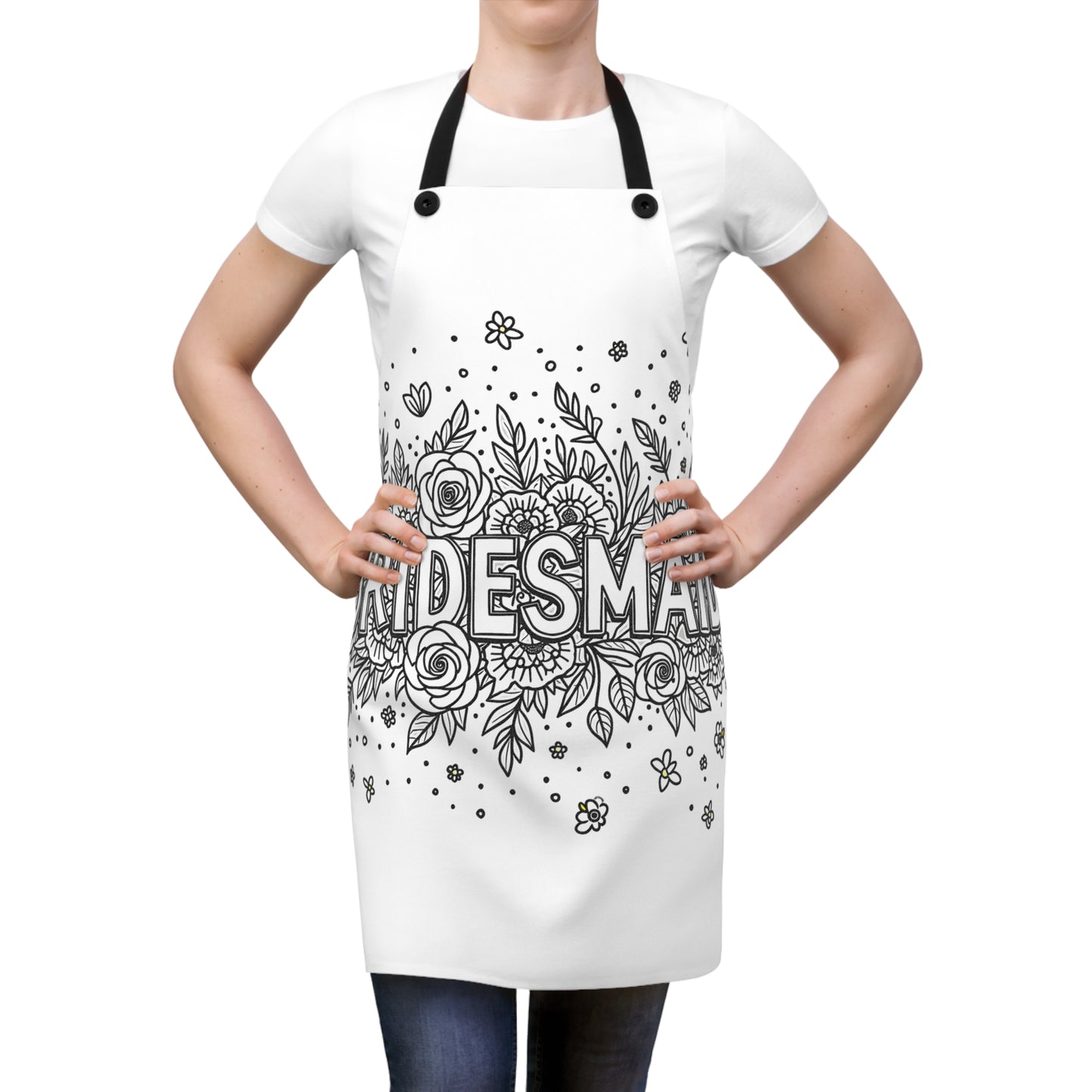 Apron Coloring Kit with 10 Fabric Markers - Bridesmaid