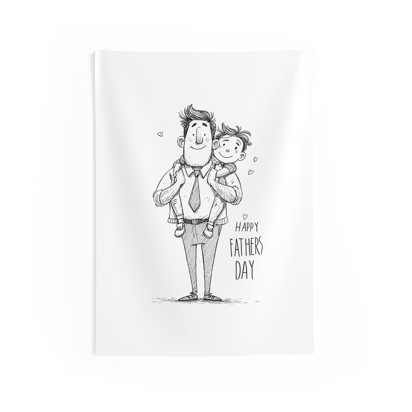 Indoor Wall Tapestries Coloring Kit with 10 Fabric Markers - Father and Son