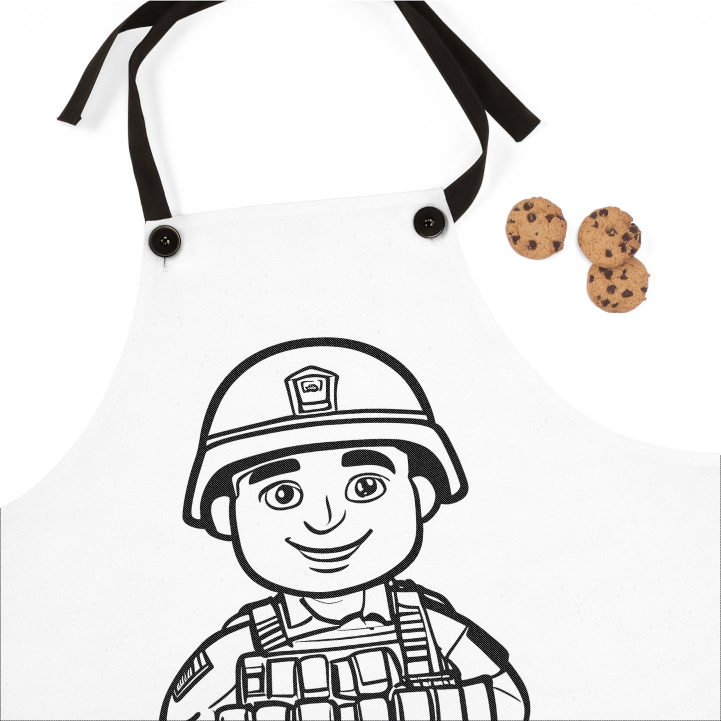 Apron Coloring Kit with 10 Fabric Markers - Soldier