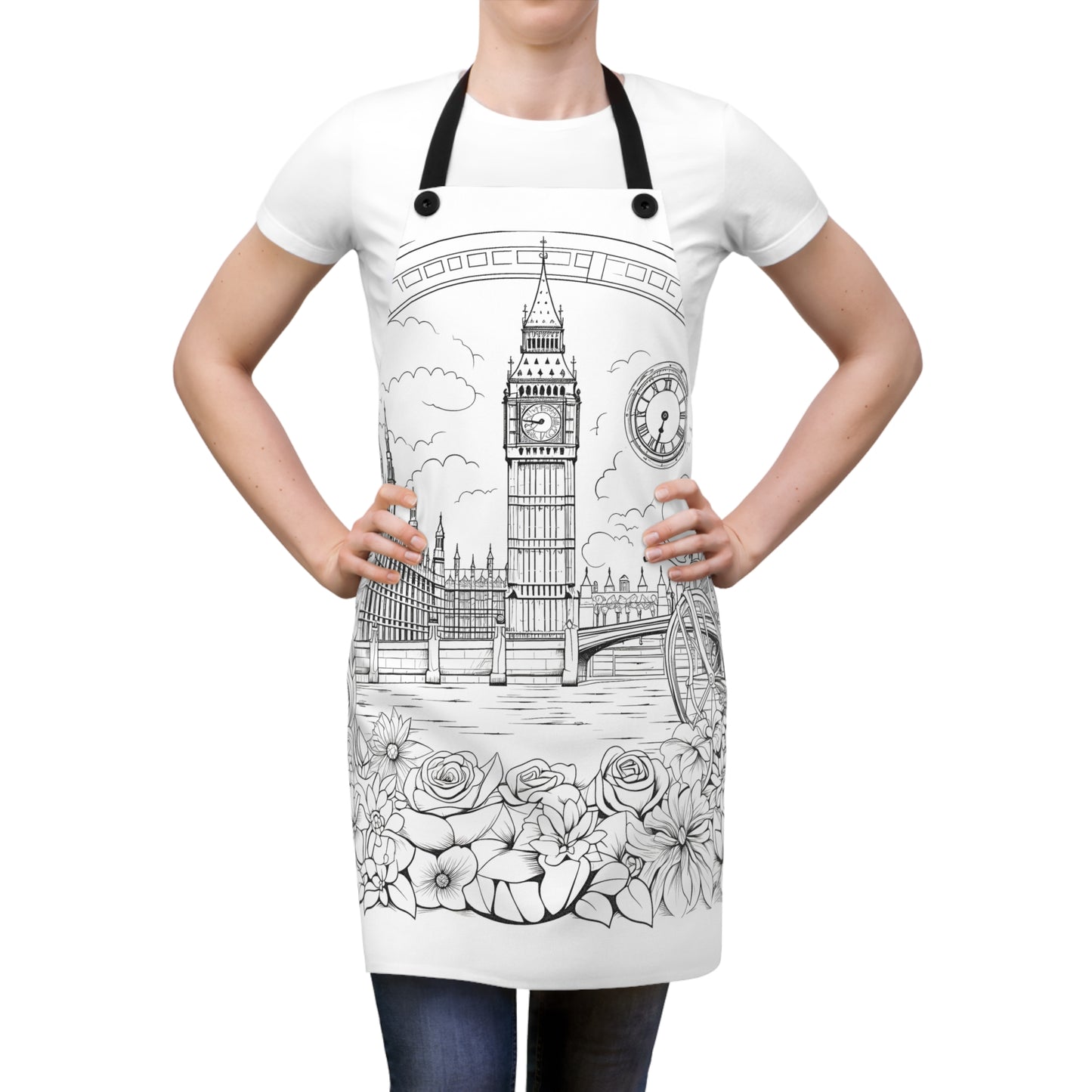 Apron Coloring Kit with 10 Fabric Markers - Historic Landmarks