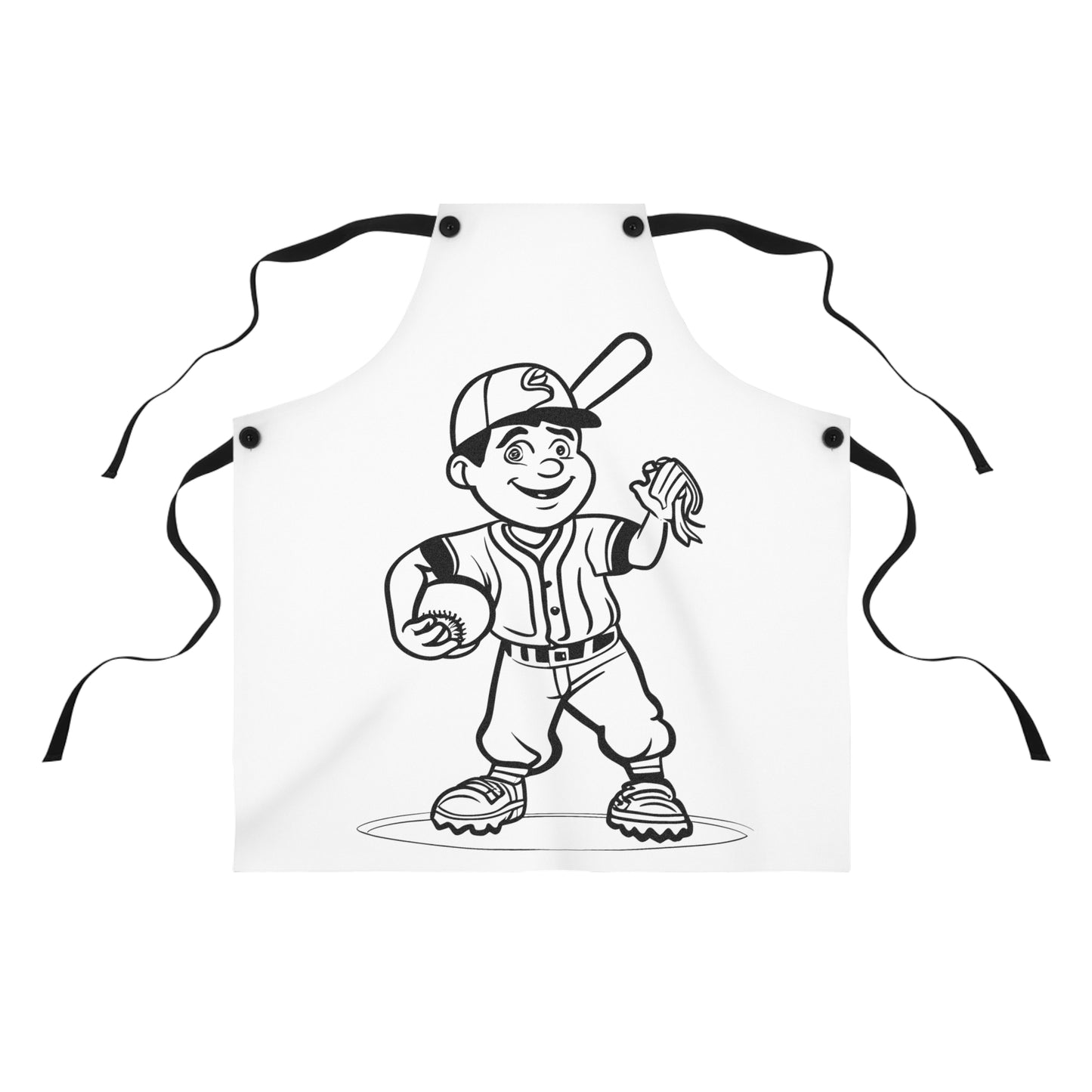 Apron Coloring Kit with 10 Fabric Markers - Baseball