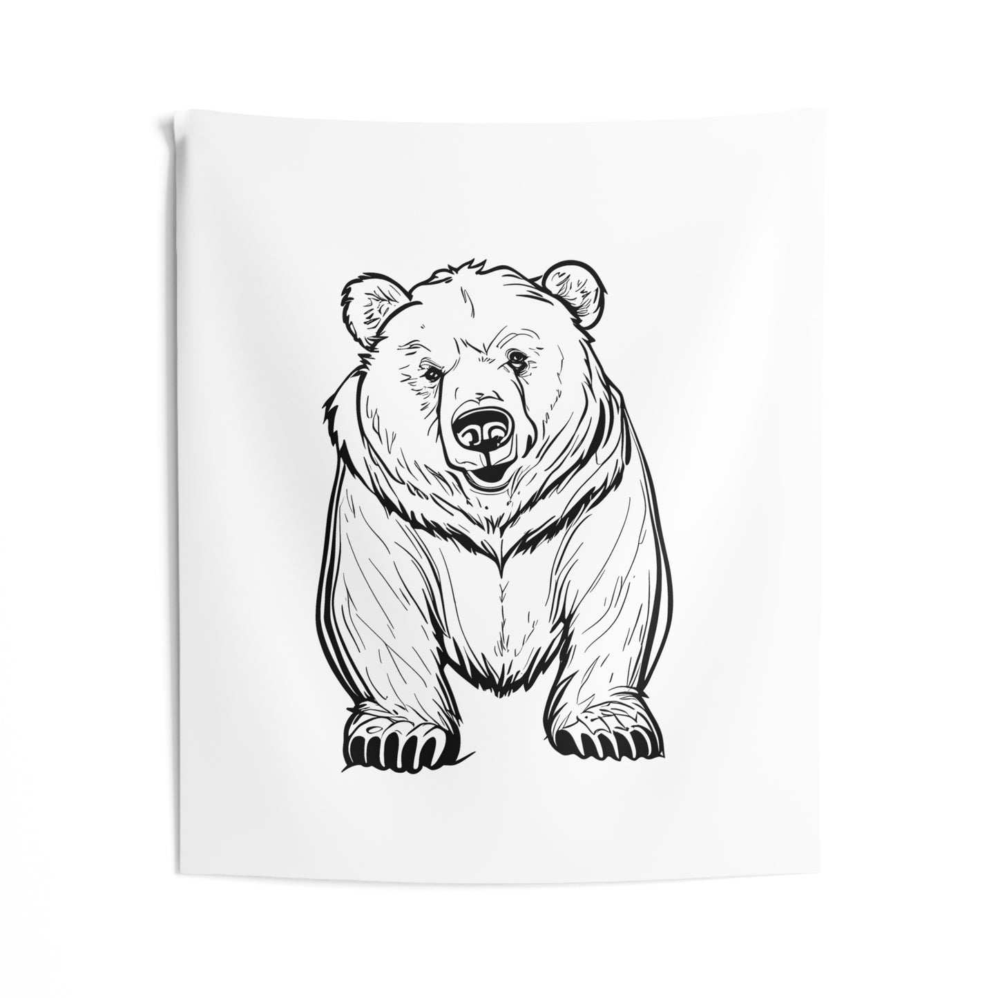 Indoor Wall Tapestries Coloring Kit with 10 Fabric Markers - Grizzly Bear