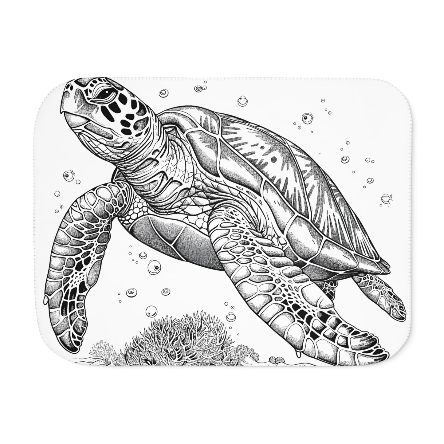 Blanket Coloring Kit with 10 Fabric Markers - Sea Turtle