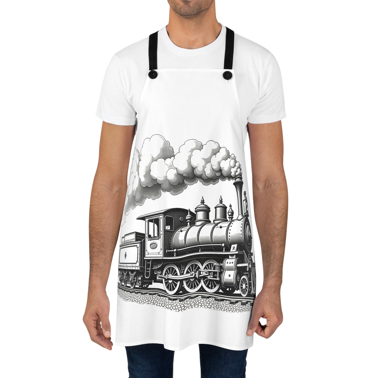 Apron Coloring Kit with 10 Fabric Markers - Steam Train