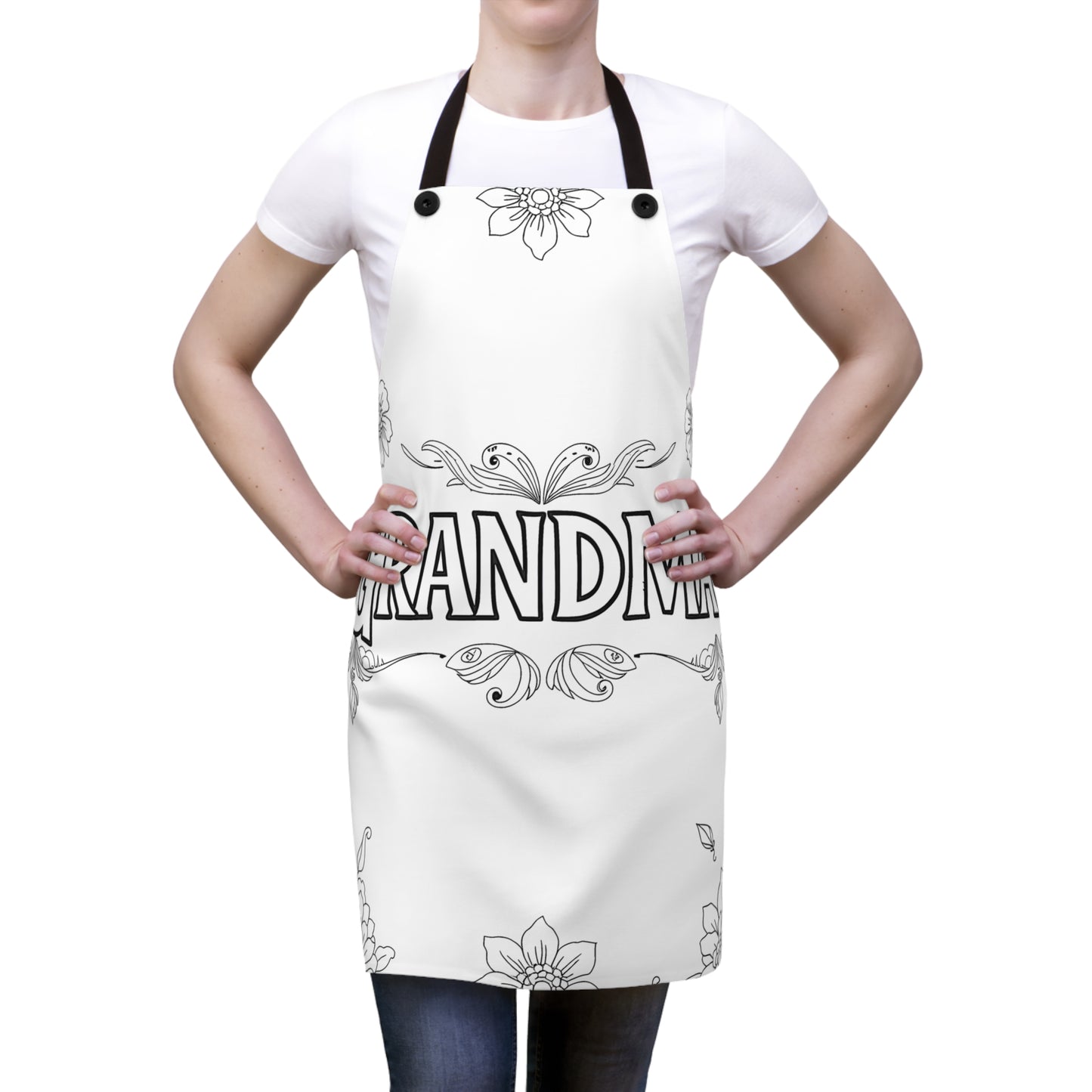 Apron Coloring Kit with 10 Fabric Markers - Grandma