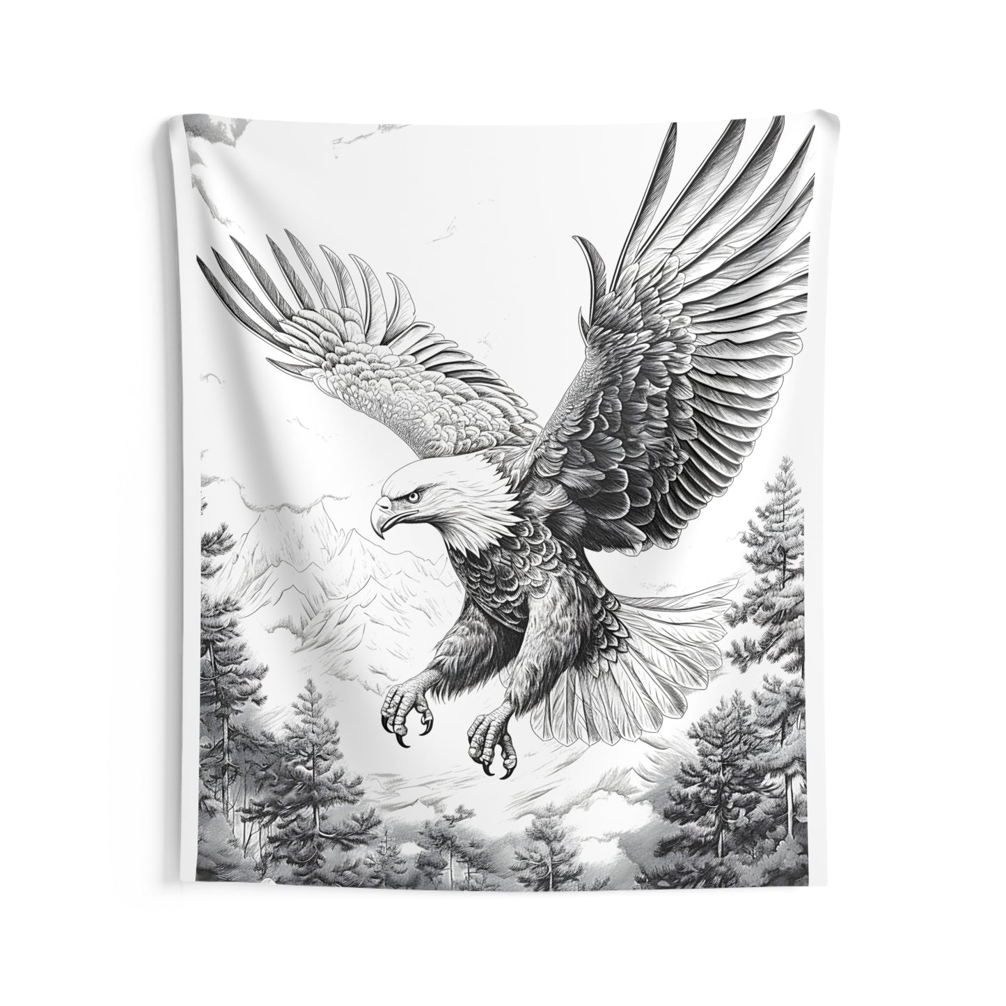 Indoor Wall Tapestries Coloring Kit with 10 Fabric Markers - Eagle