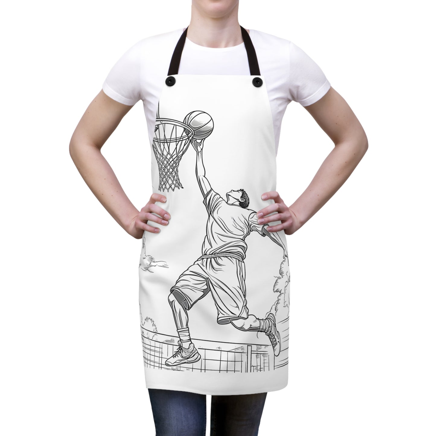 Apron Coloring Kit with 10 Fabric Markers - Slam Dunk