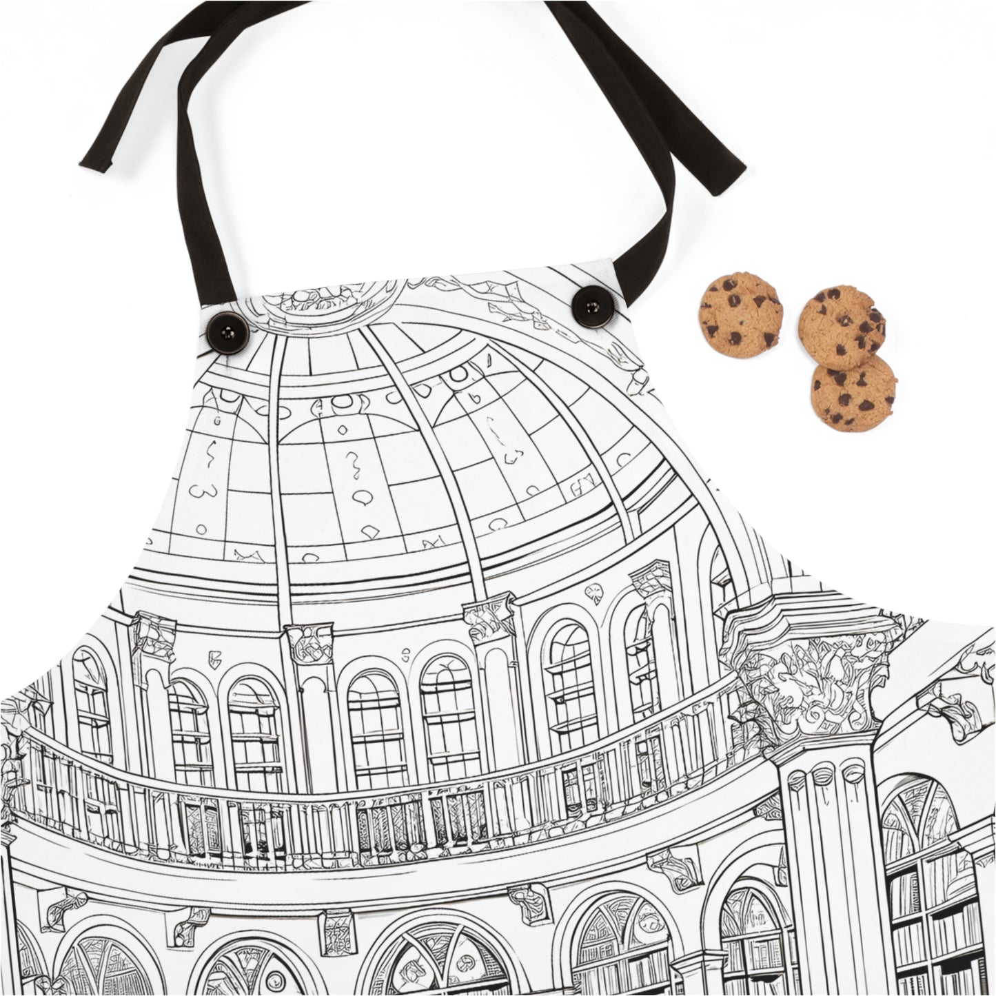 Apron Coloring Kit with 10 Fabric Markers - Luxurious Reading Room