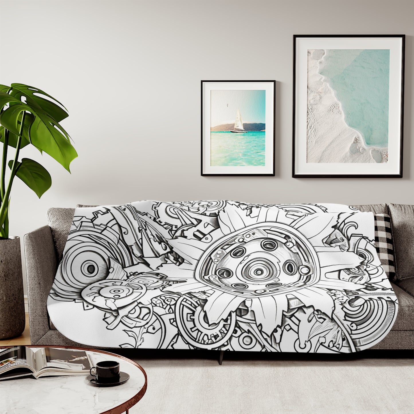 Blanket Coloring Kit with 10 Fabric Markers - Mechanical Art