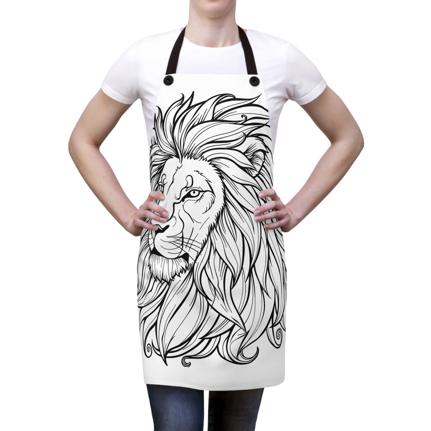 Apron Coloring Kit with 10 Fabric Markers - Lion