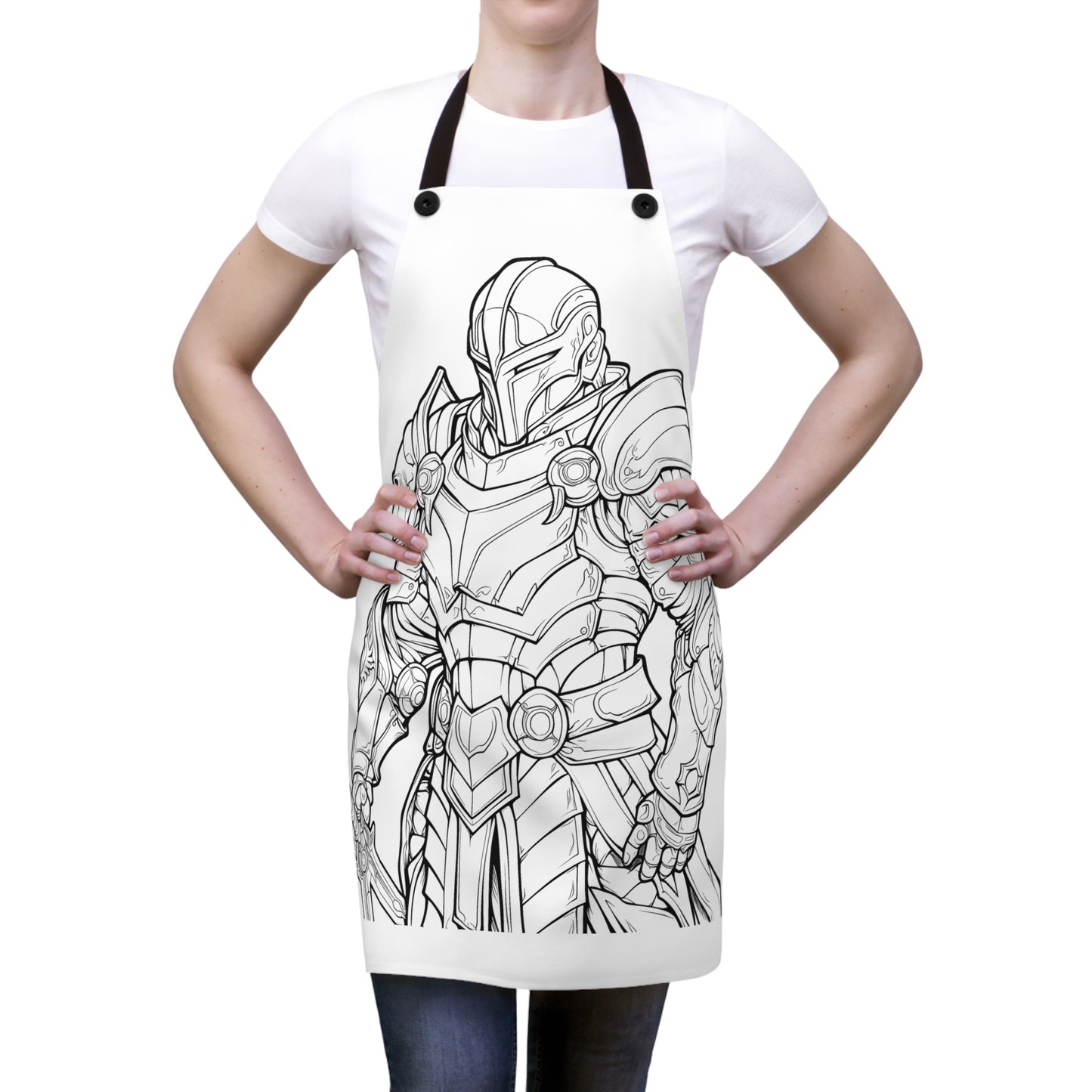 Apron Coloring Kit with 10 Fabric Markers - Armored Knight