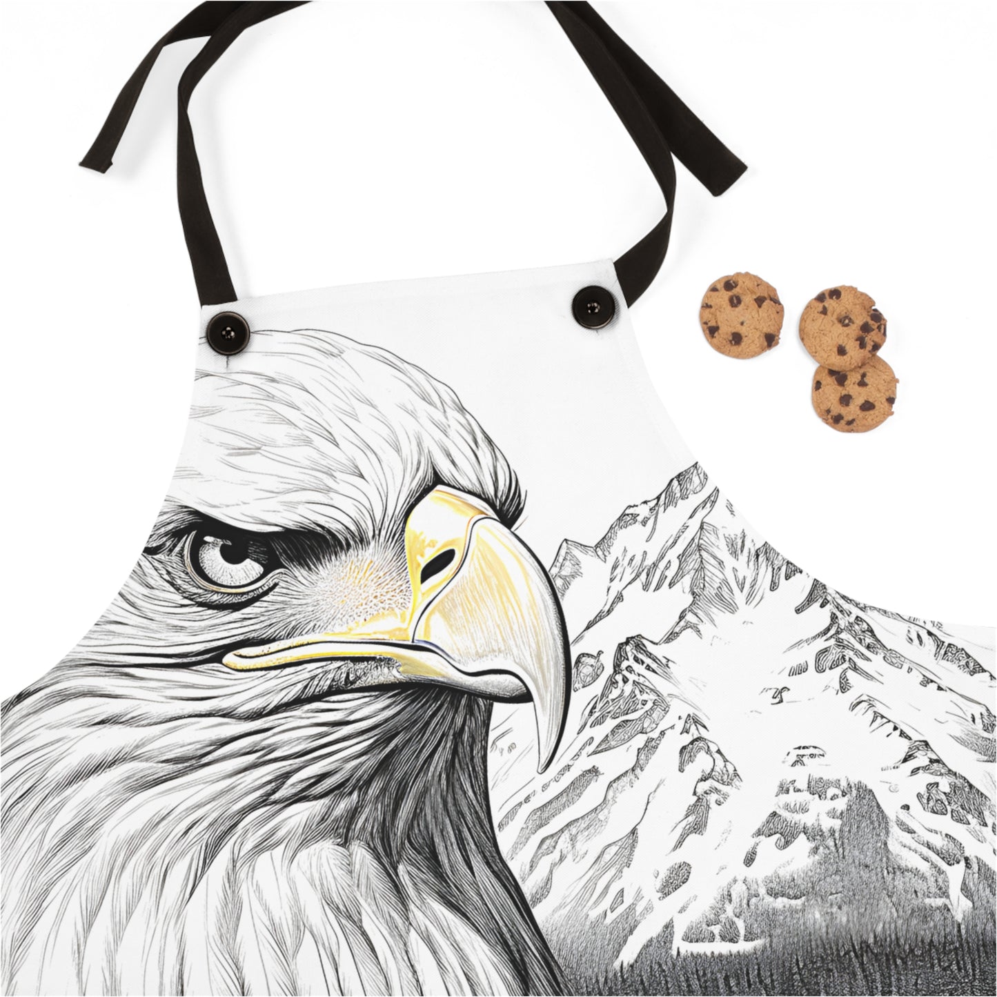 Apron Coloring Kit with 10 Fabric Markers - Bald Eagle