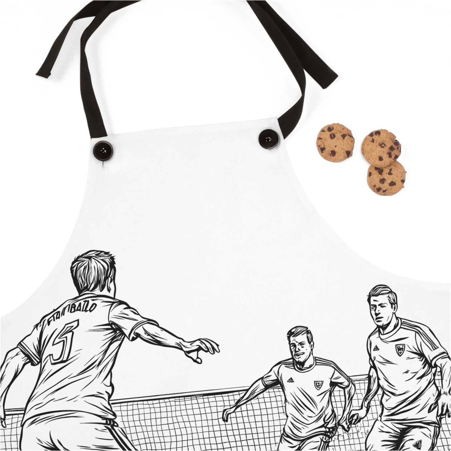 Apron Coloring Kit with 10 Fabric Markers - Soccer Match