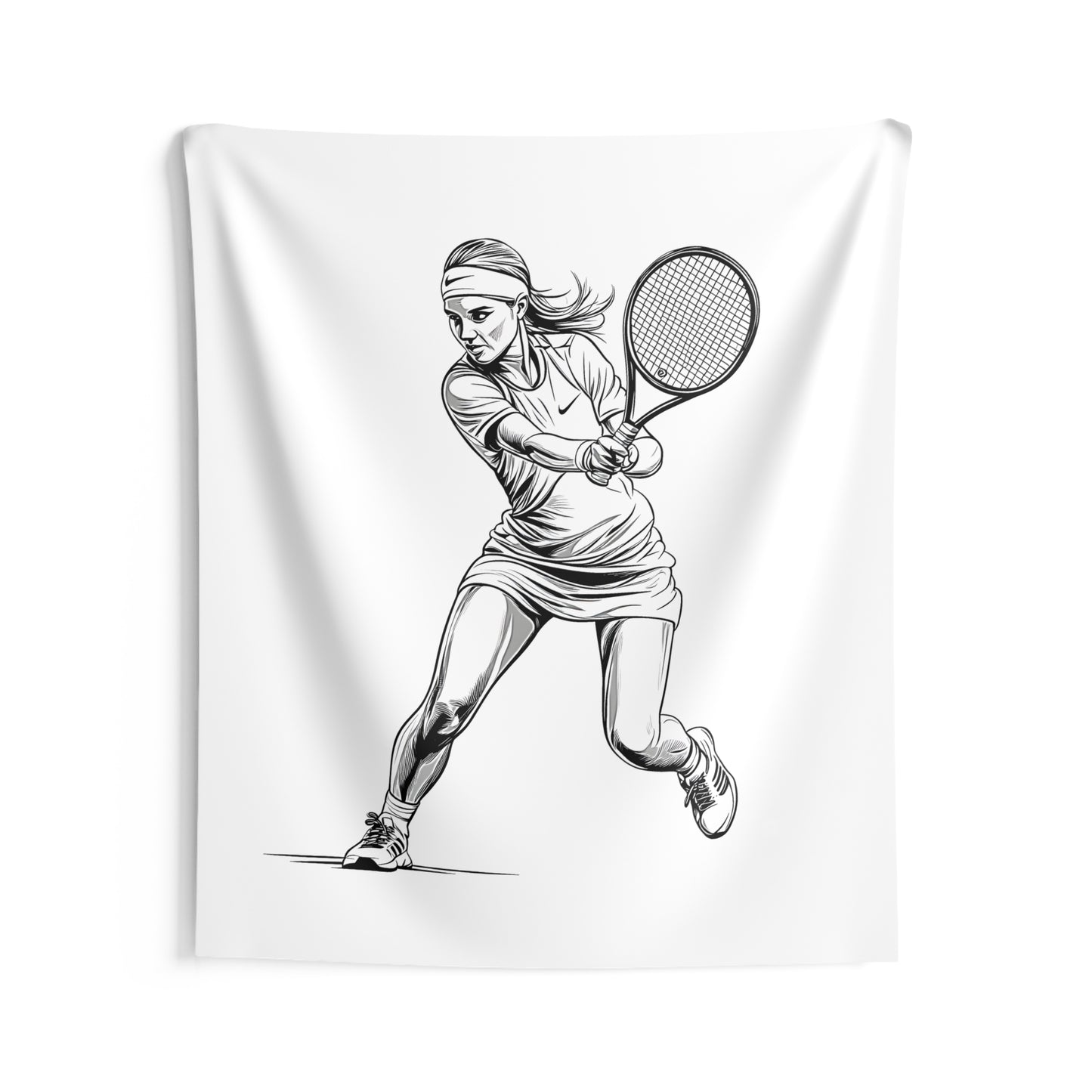 Indoor Wall Tapestries Coloring Kit with 10 Fabric Markers - Tennis