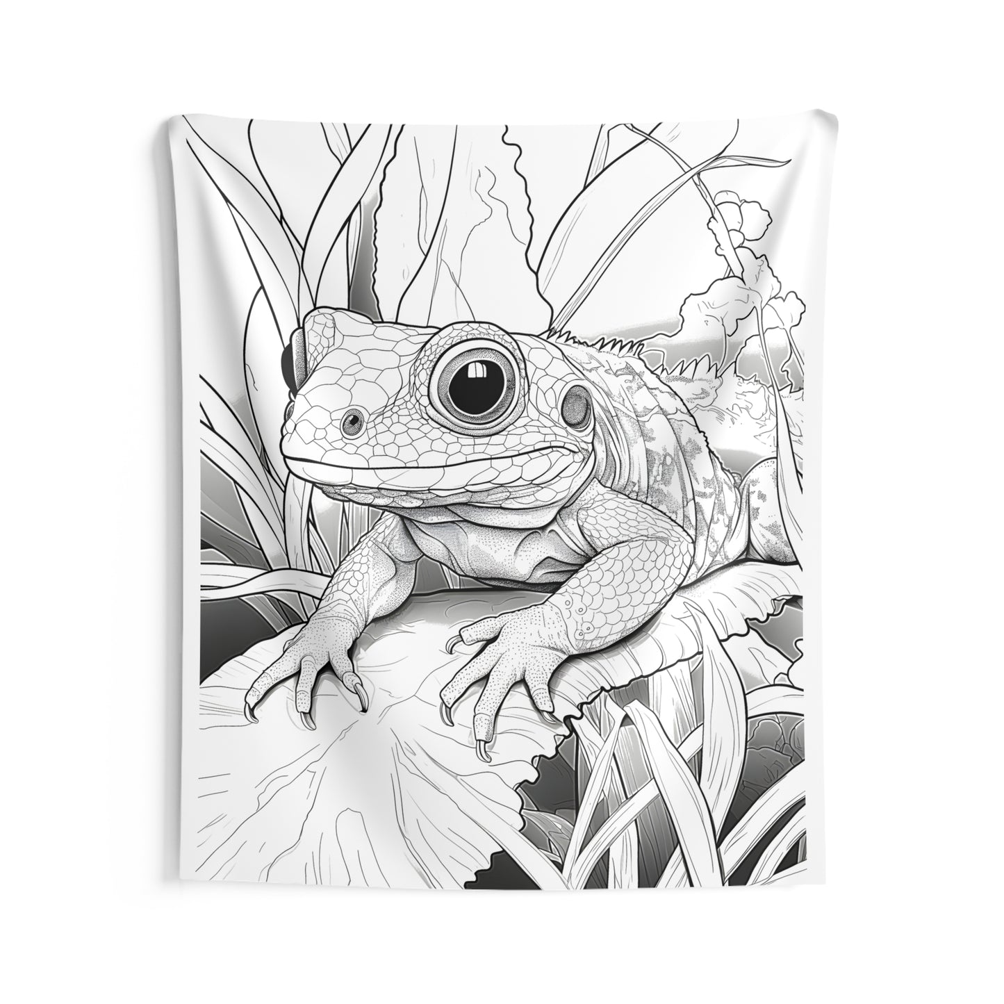 Indoor Wall Tapestries Coloring Kit with 10 Fabric Markers - Frog