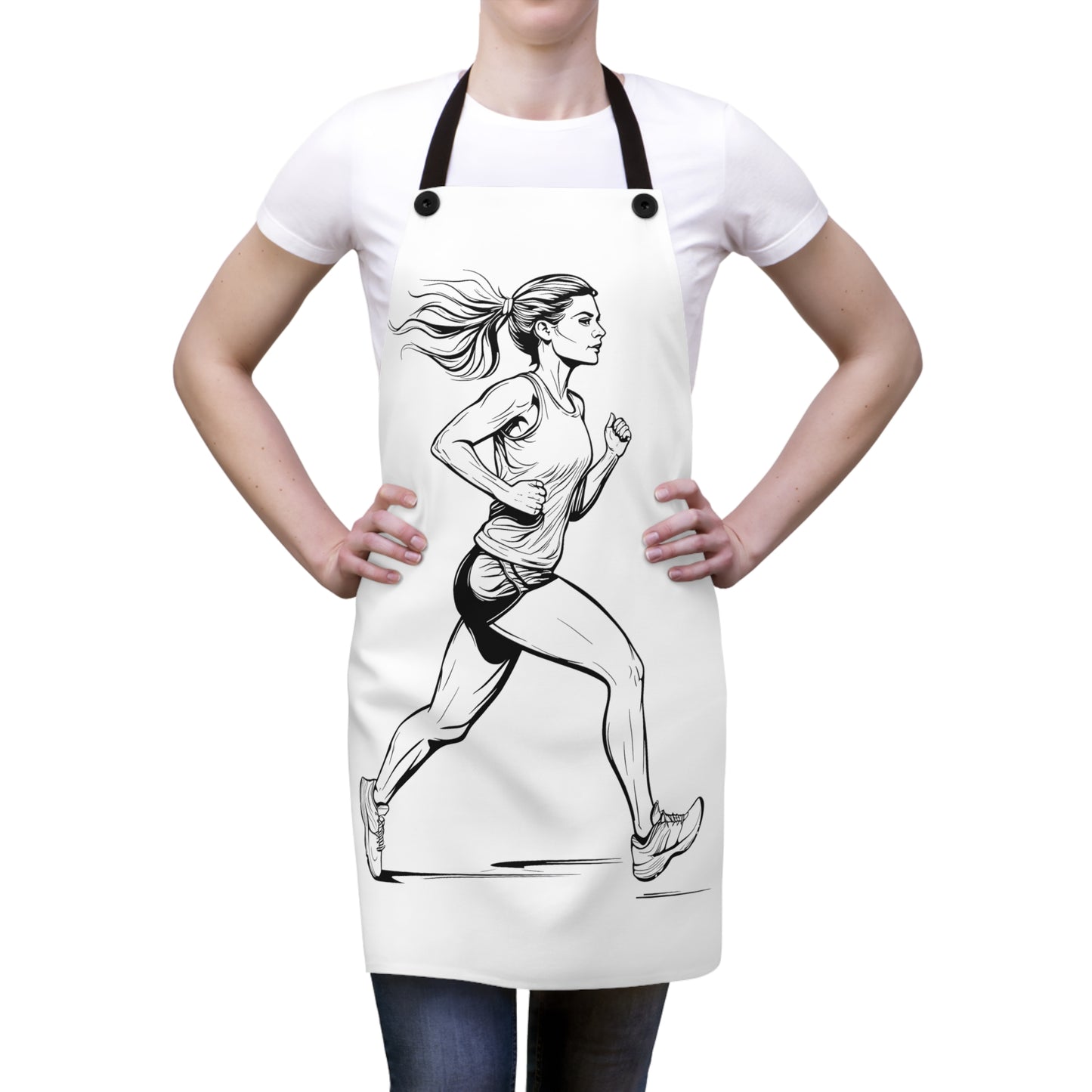 Apron Coloring Kit with 10 Fabric Markers - Female Jogger