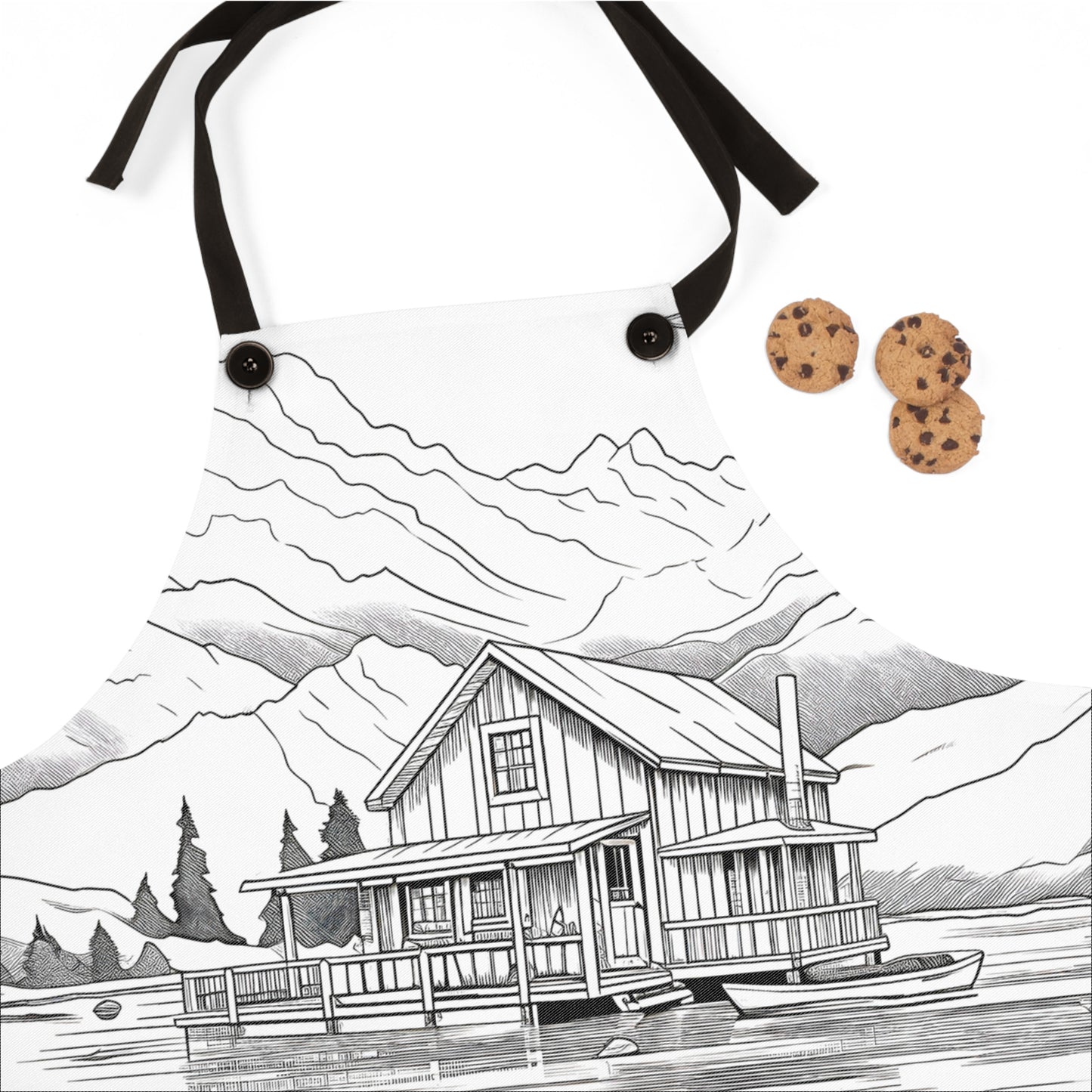 Apron Coloring Kit with 10 Fabric Markers - Cabin by the Lake