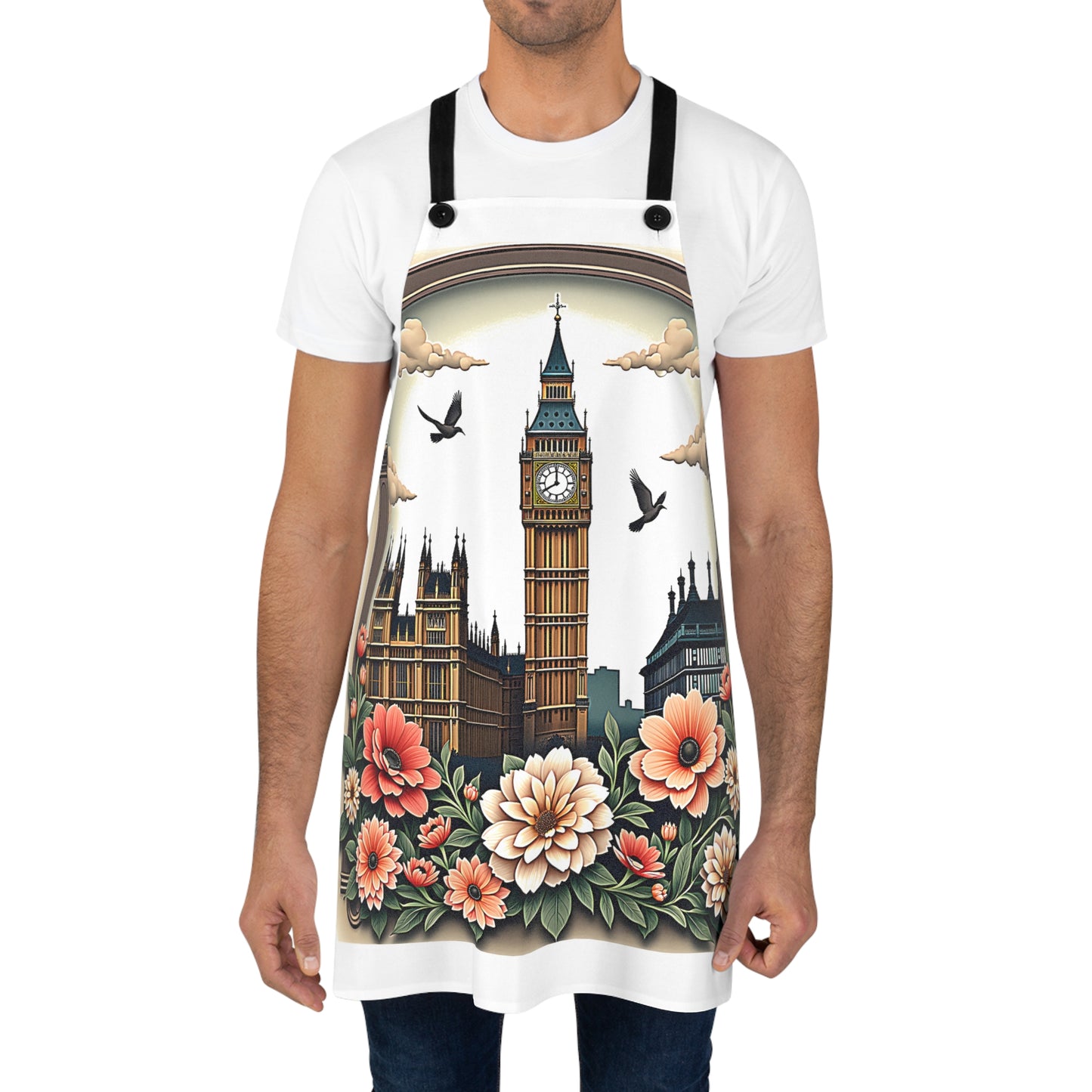 Apron Colorful Graphic Design - Clock Tower