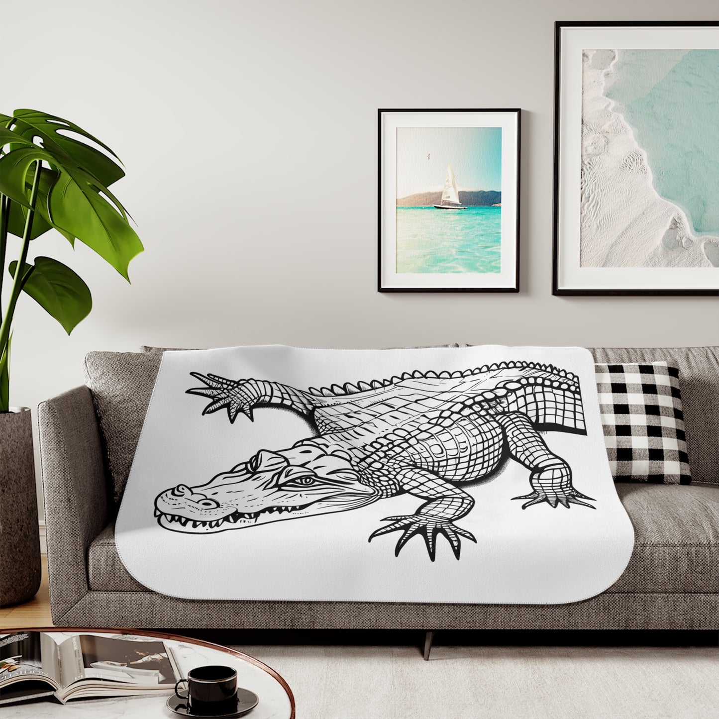 Blanket Coloring Kit with 10 Fabric Markers - Crocodile