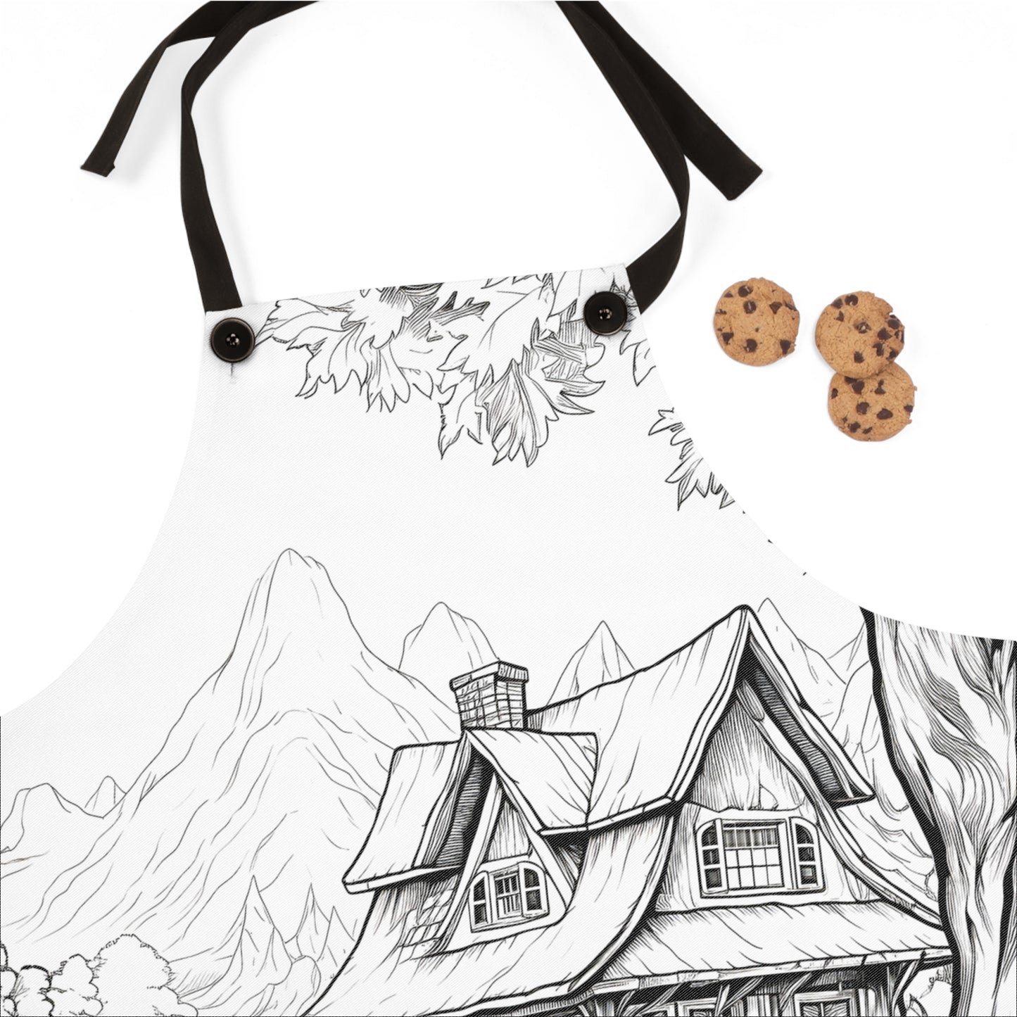 Apron Coloring Kit with 10 Fabric Markers - Cabin by the Lake