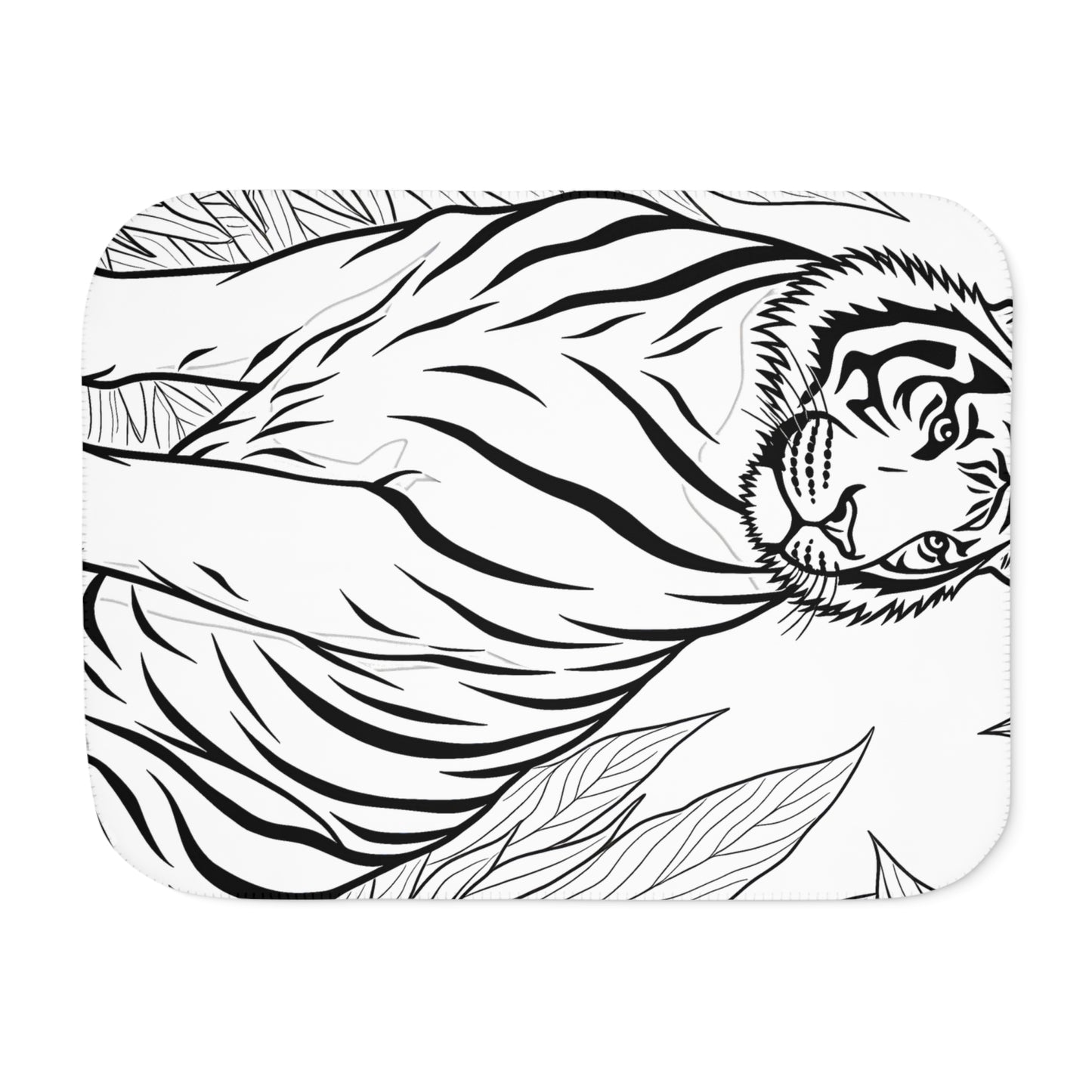 Blanket Coloring Kit with 10 Fabric Markers - Wild Tiger