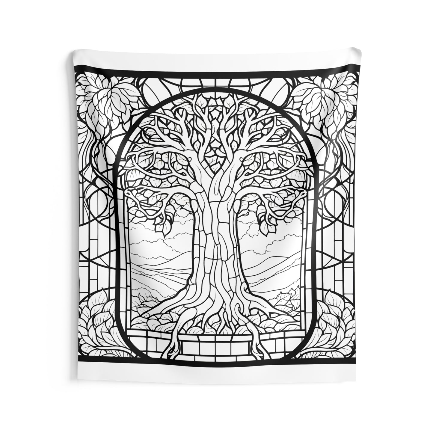 Indoor Wall Tapestries Coloring Kit with 10 Fabric Markers - Tree
