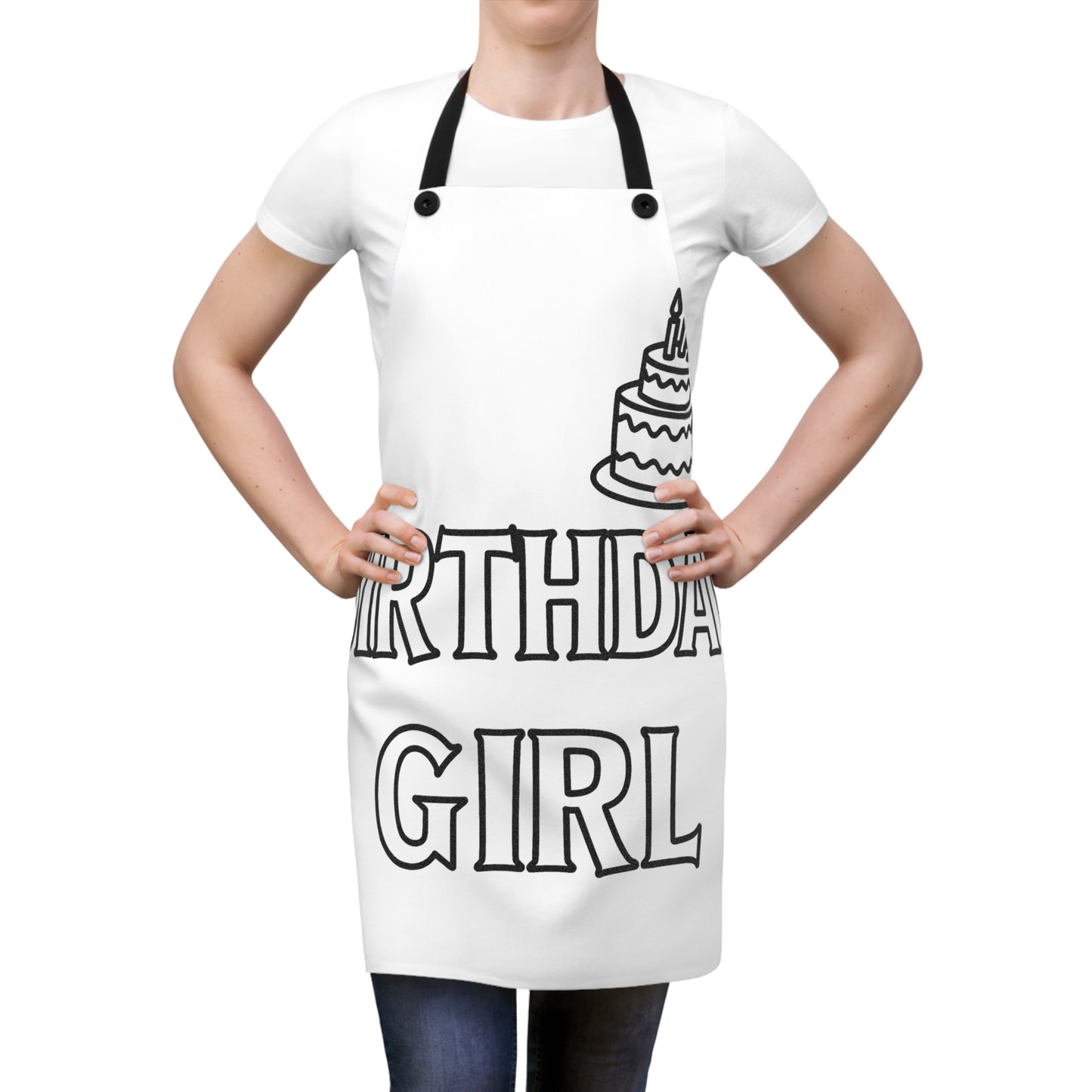 Apron Coloring Kit with 10 Fabric Markers - Birthday Girl