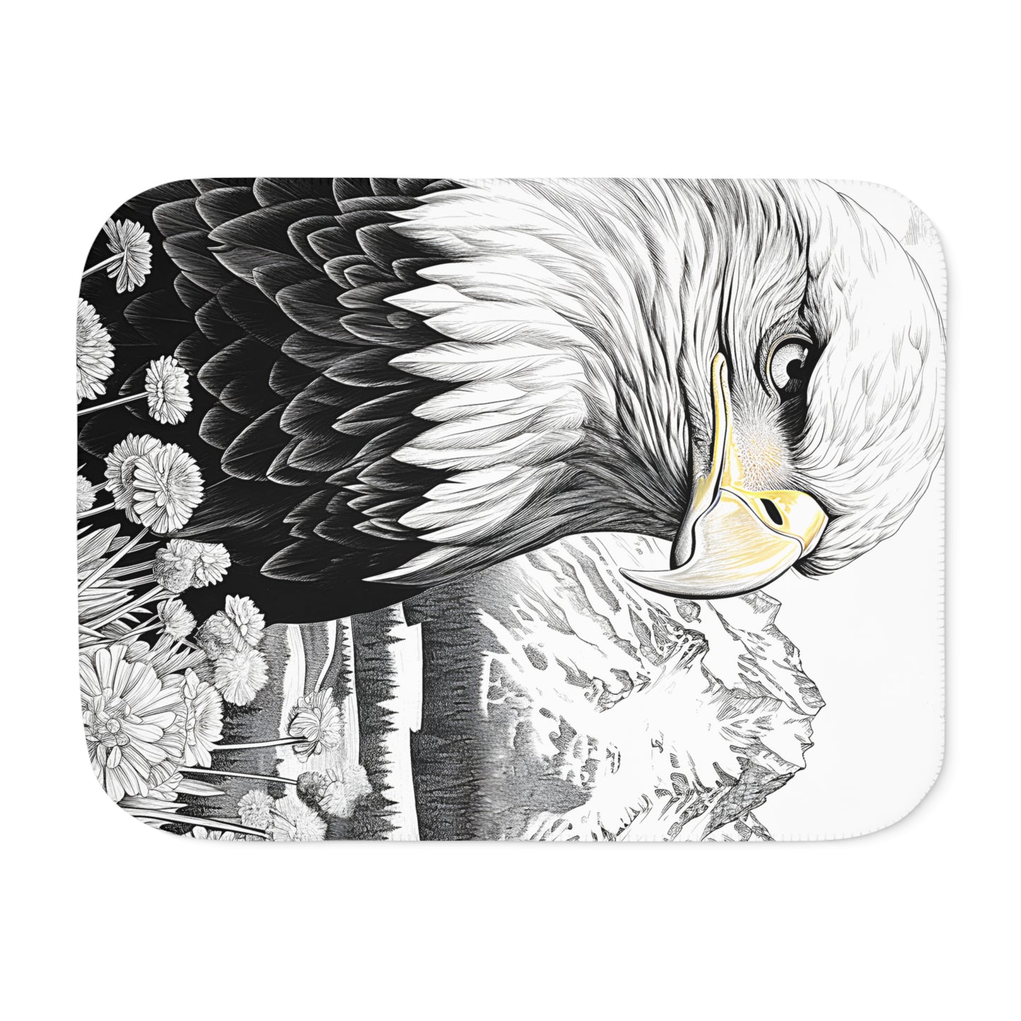 Blanket Coloring Kit with 10 Fabric Markers - Bald Eagle