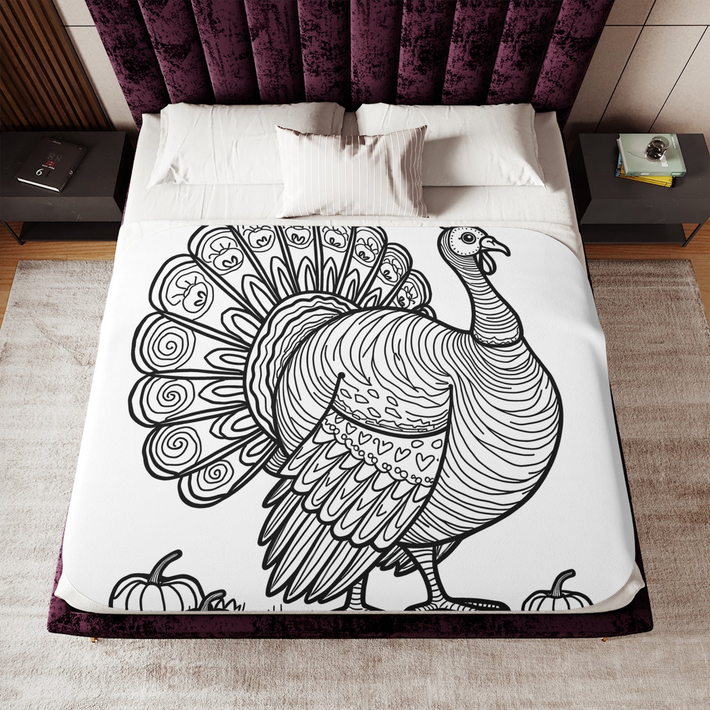 Blanket Coloring Kit with 10 Fabric Markers - Turkey